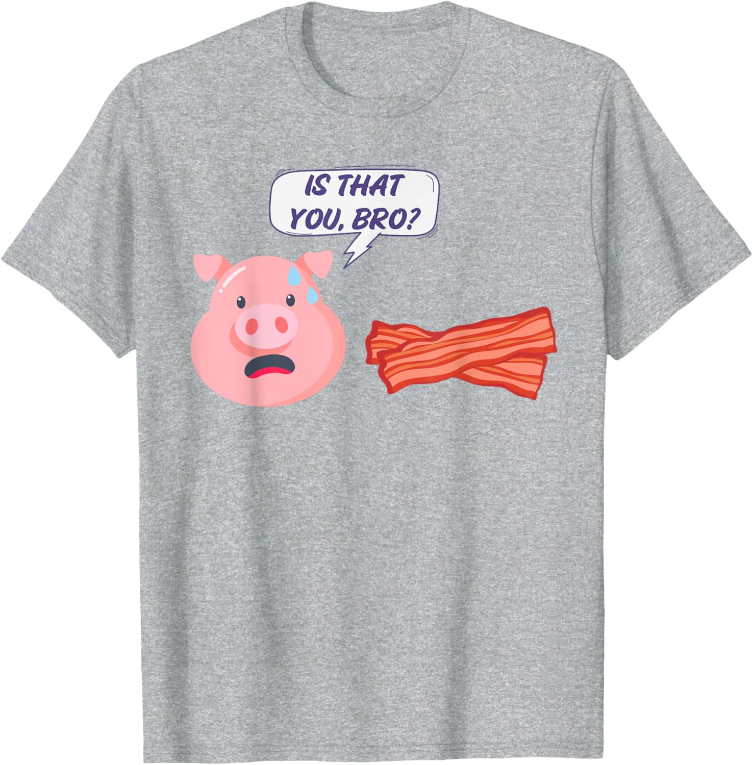 Funny Bacon Lover T-Shirt with Humorous Pig Design for Foodies - 6