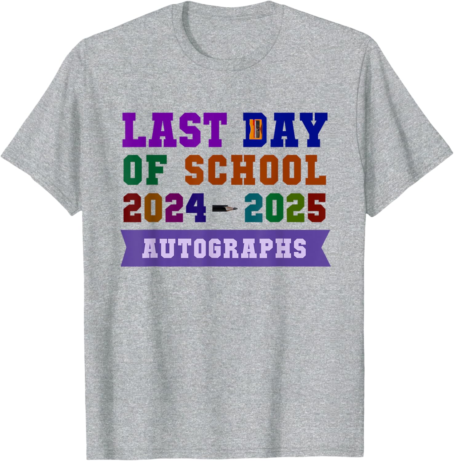 Last Day of School 2025 Kids Autograph T-Shirt for Year-End Memories - 4