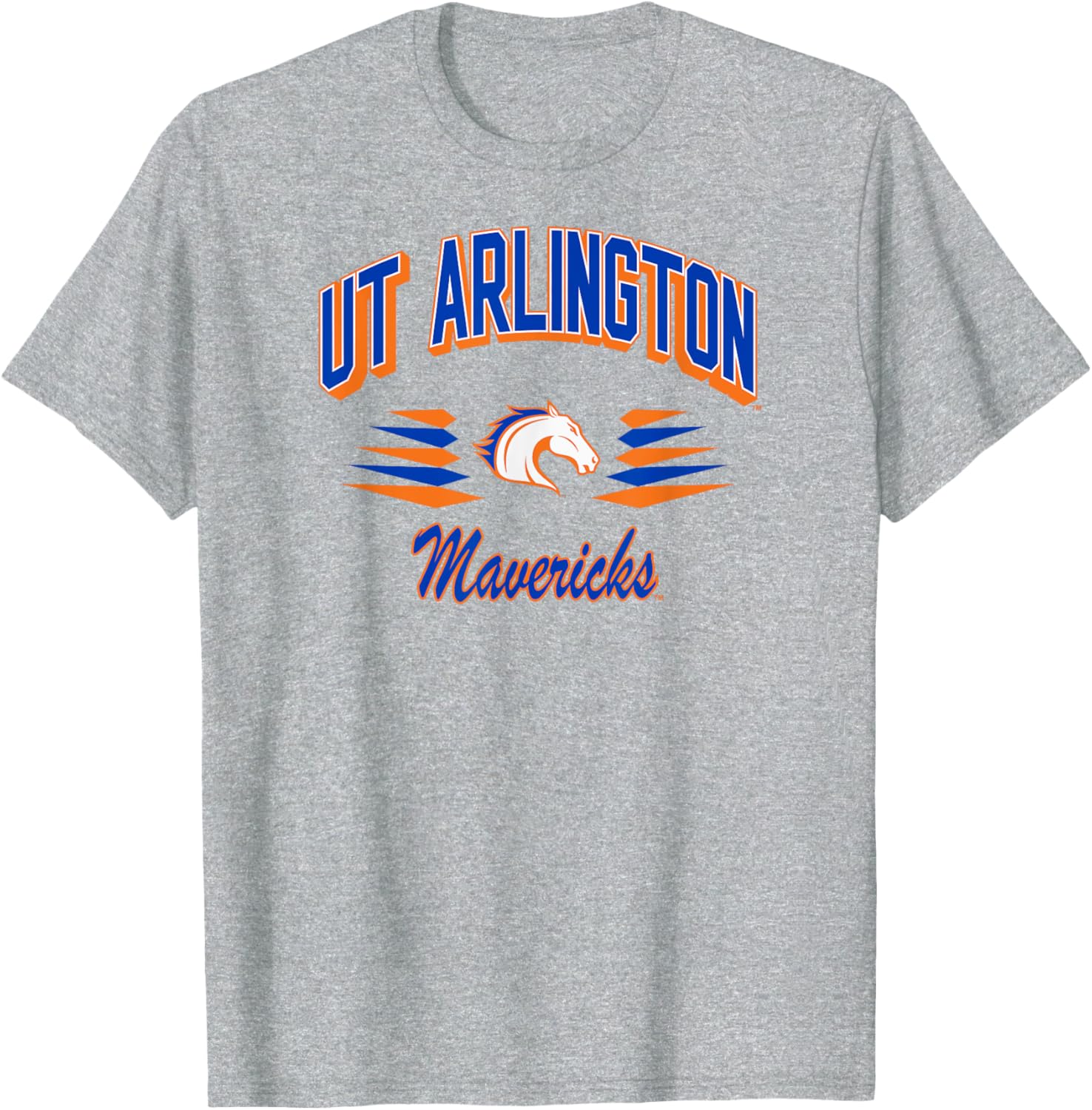 Retro Diamond Gray T-Shirt for Texas Arlington Mavericks Fans - 1