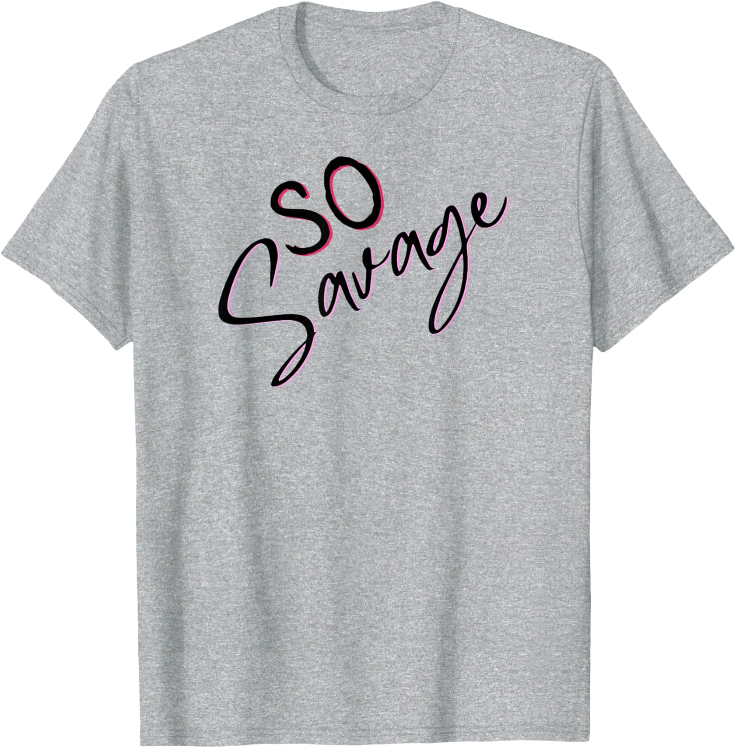 SO Savage Pale Pink and Magenta T-Shirt for Stylish Comfort - 7