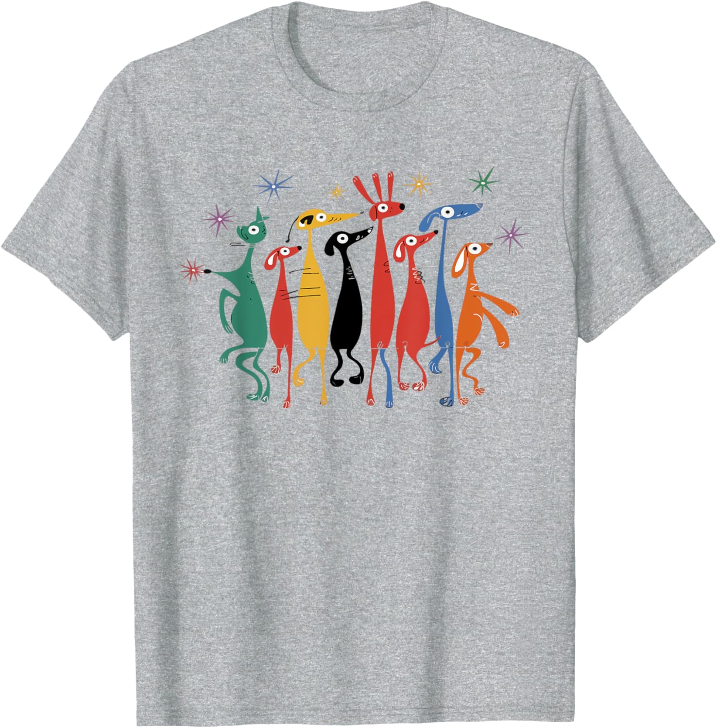 Retro Mid-Century Modern Dog T-Shirt 50s 60s Style for Pet Lovers - 11