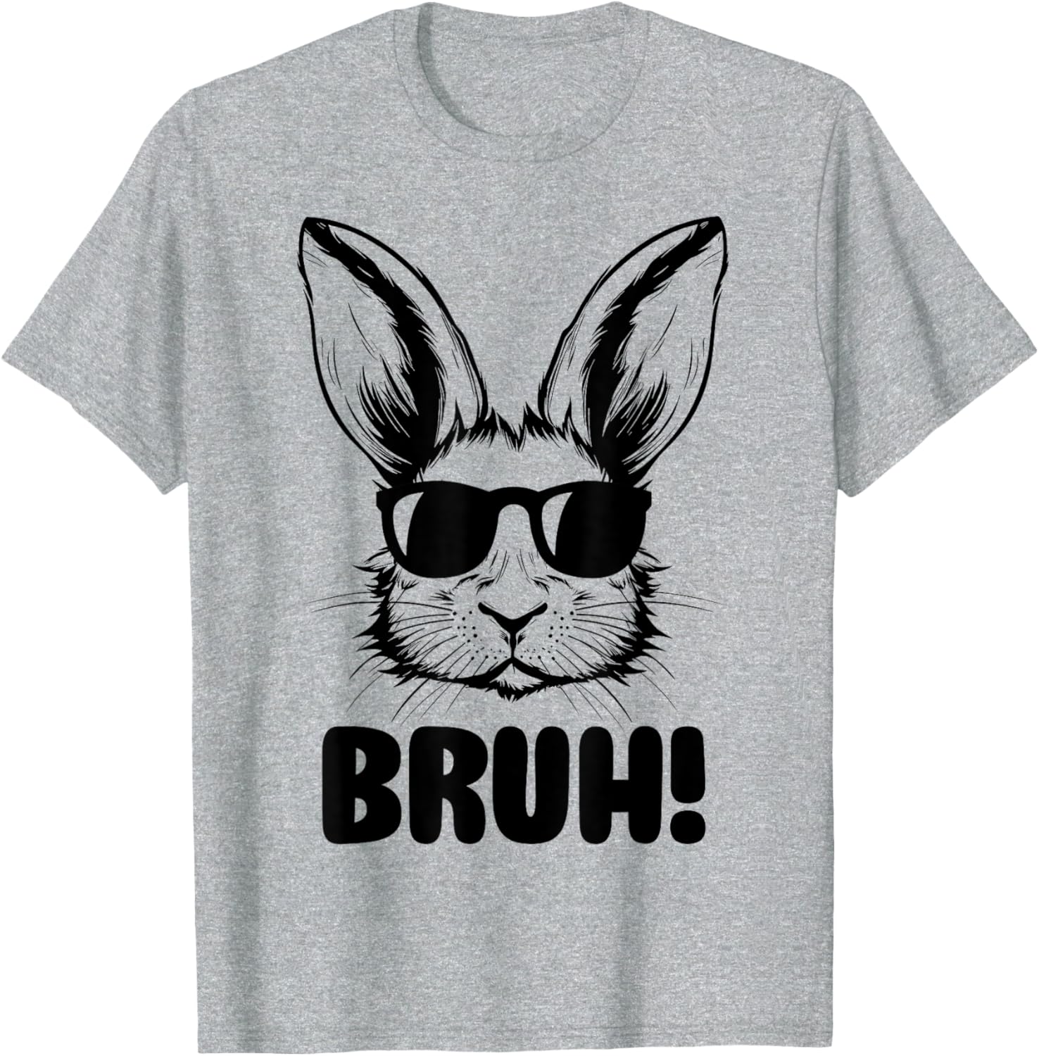 Funny Bunny Bruh Meme T-Shirt for Easter - Perfect for All Ages - 2