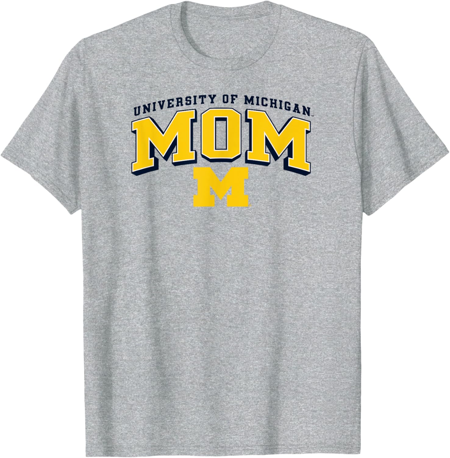 Michigan Wolverines Mom Arch Gray T-Shirt for Proud Fans and Moms - 1