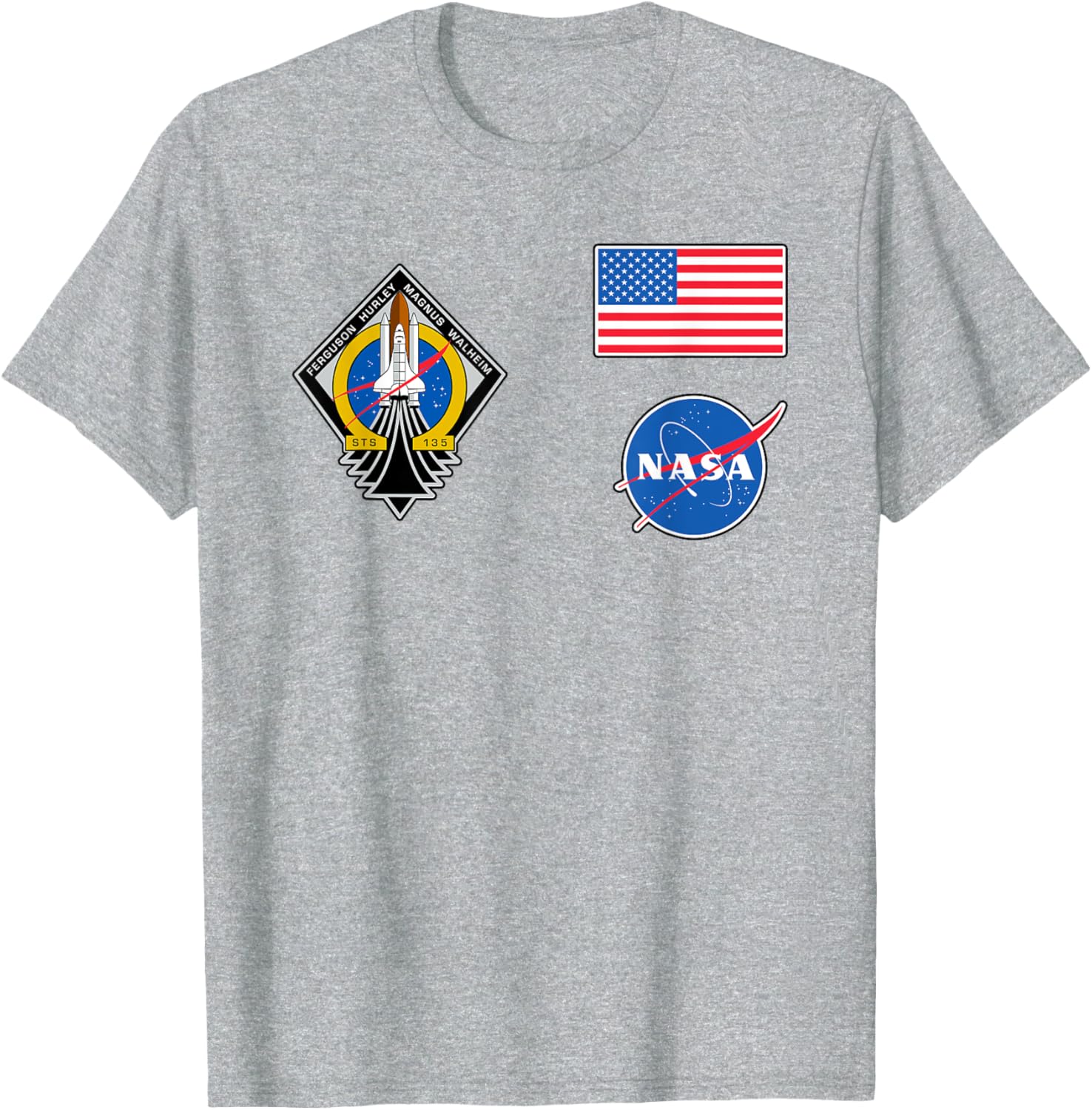 NASA Flight Suit Patches Cool Astronaut Halloween Costume T-Shirt - 3