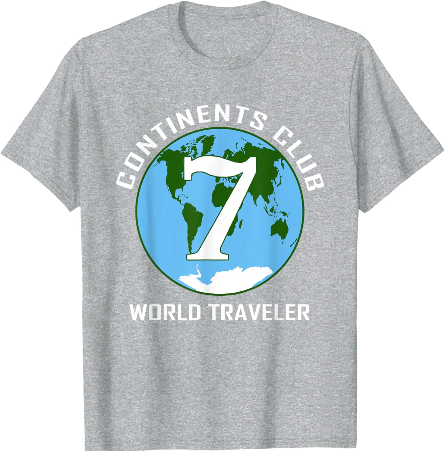 7 Continents World Traveler Club Double-Sided T-Shirt for Adventurers - 1