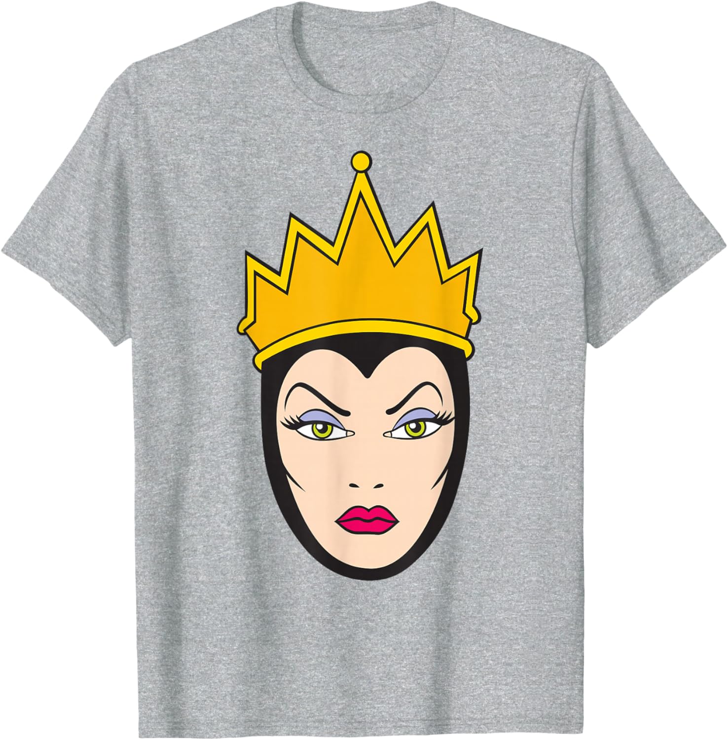 Disney Villains Evil Queen Big Face T-Shirt for Snow White Fans - 14