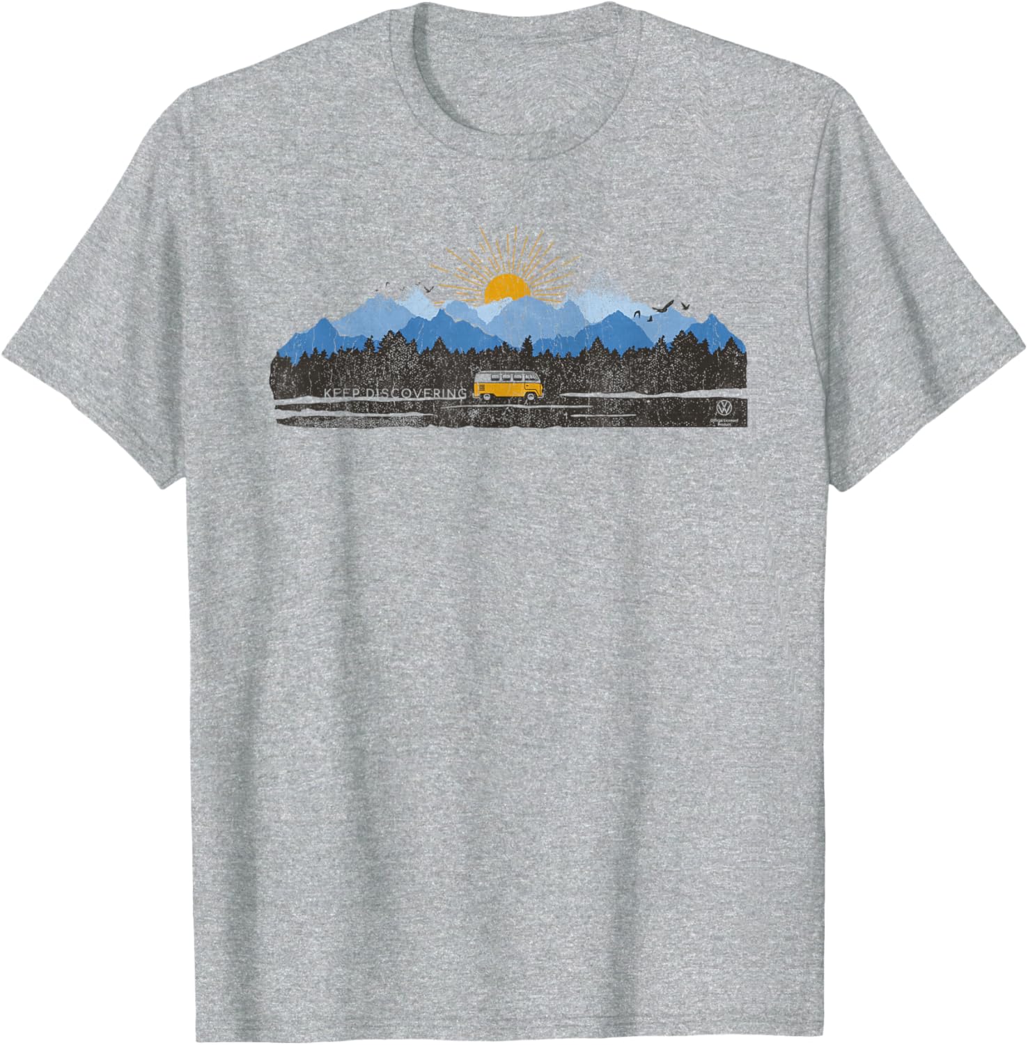 Explore the Outdoors Campervan Mountain Scene T-Shirt for Adventurers - 4