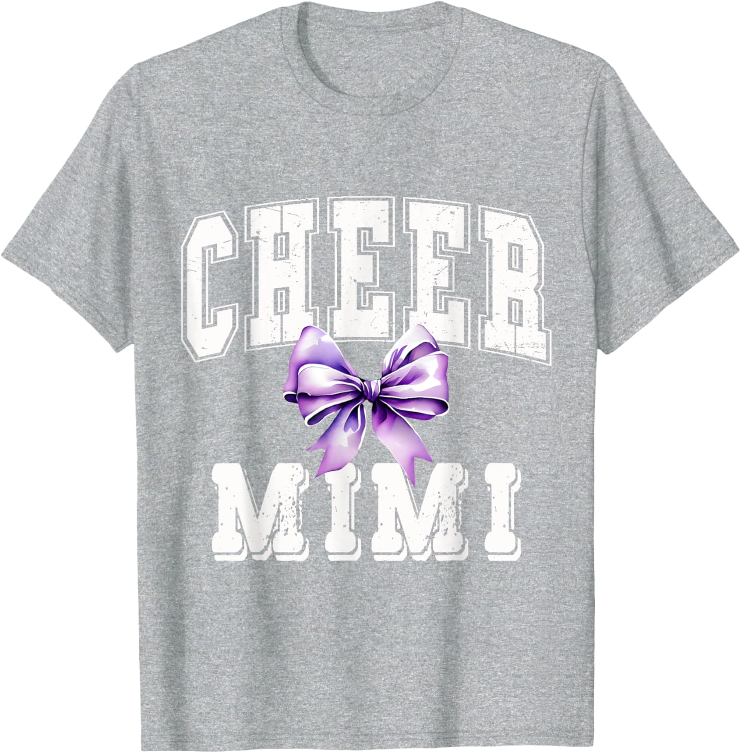 Cheer MIMI Coquette Purple Bow Cheerleader T-Shirt for Stylish Fans - 5