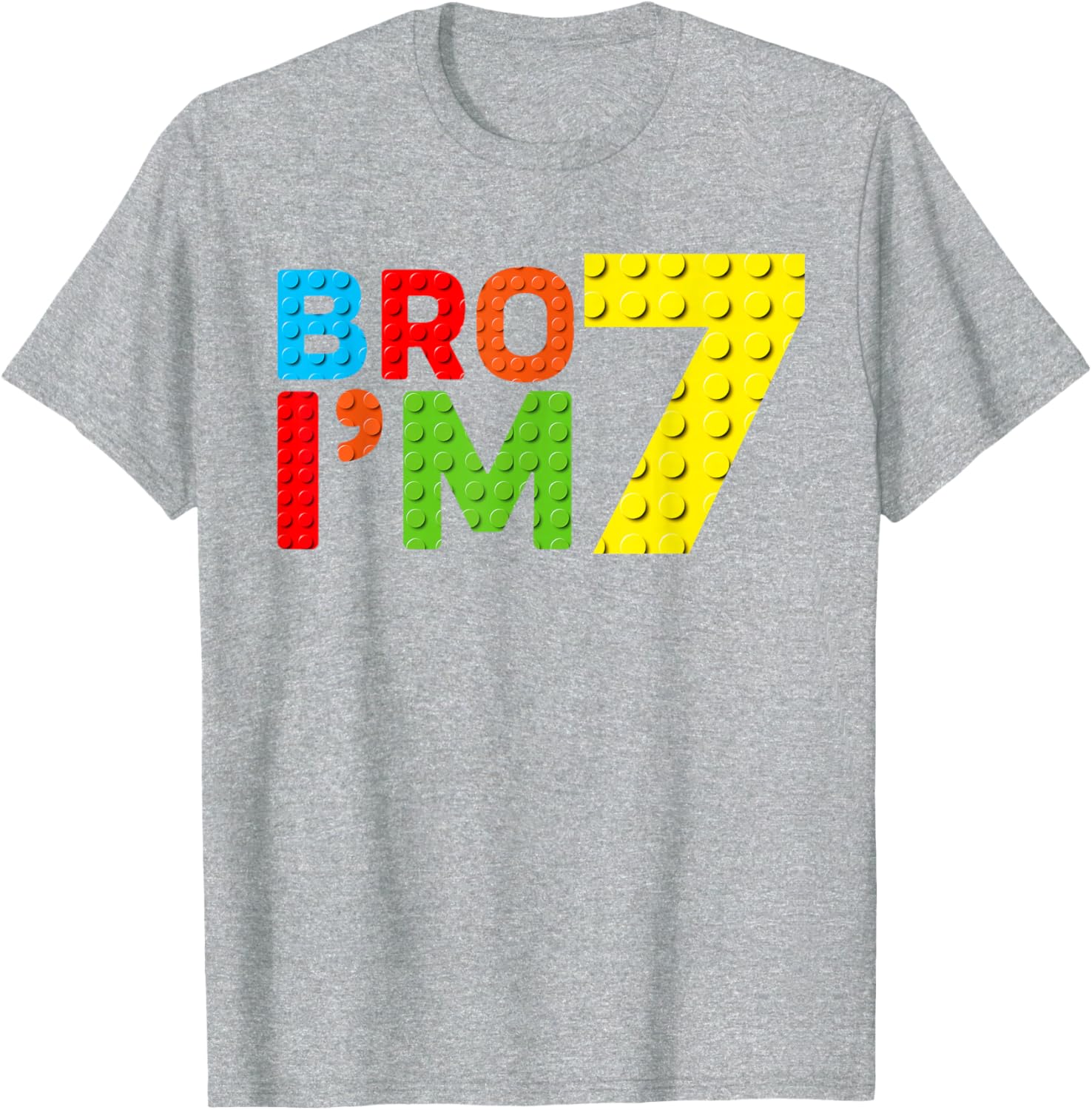 Adorable Boys 7th Birthday Building Block T-Shirt for Fun Celebration - 18