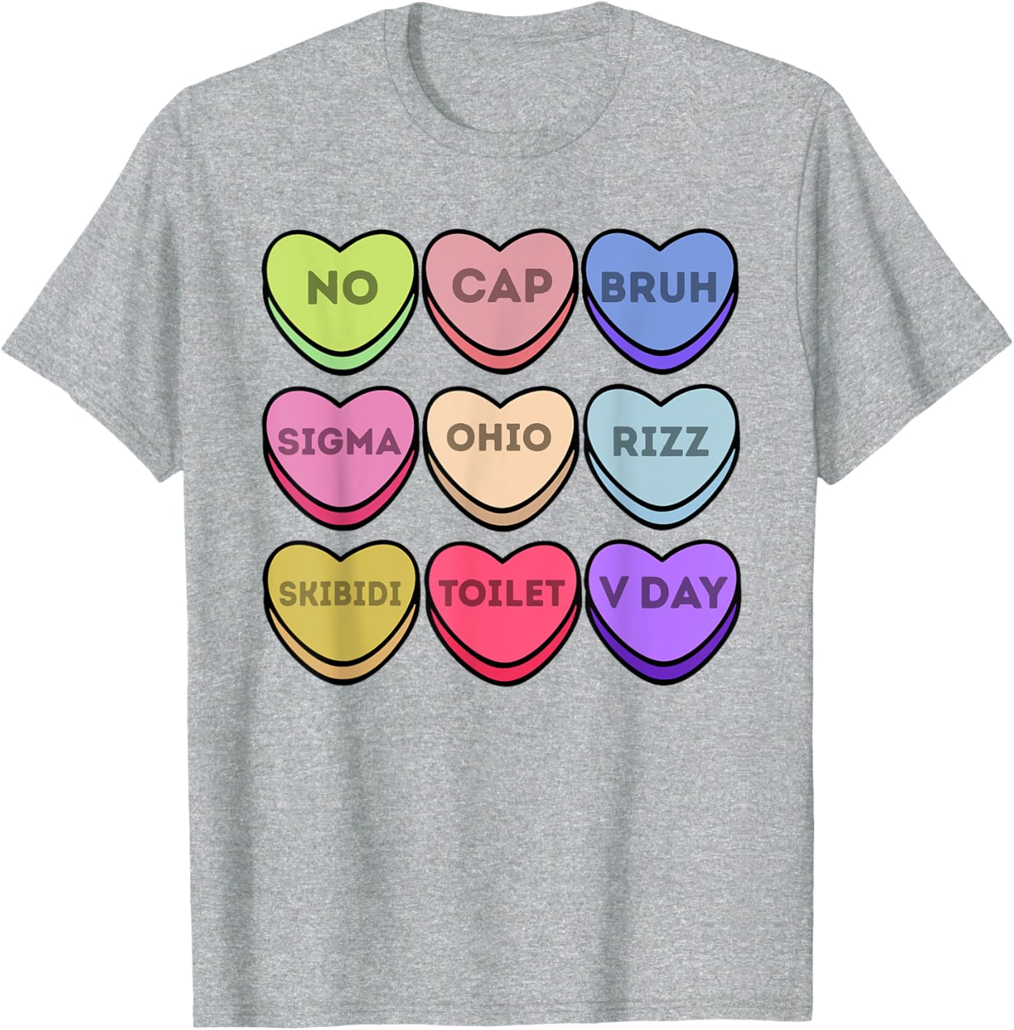 Rizz Valentines Candy Heart T-Shirt for Boys Fun Sigma Style No Cap - 14