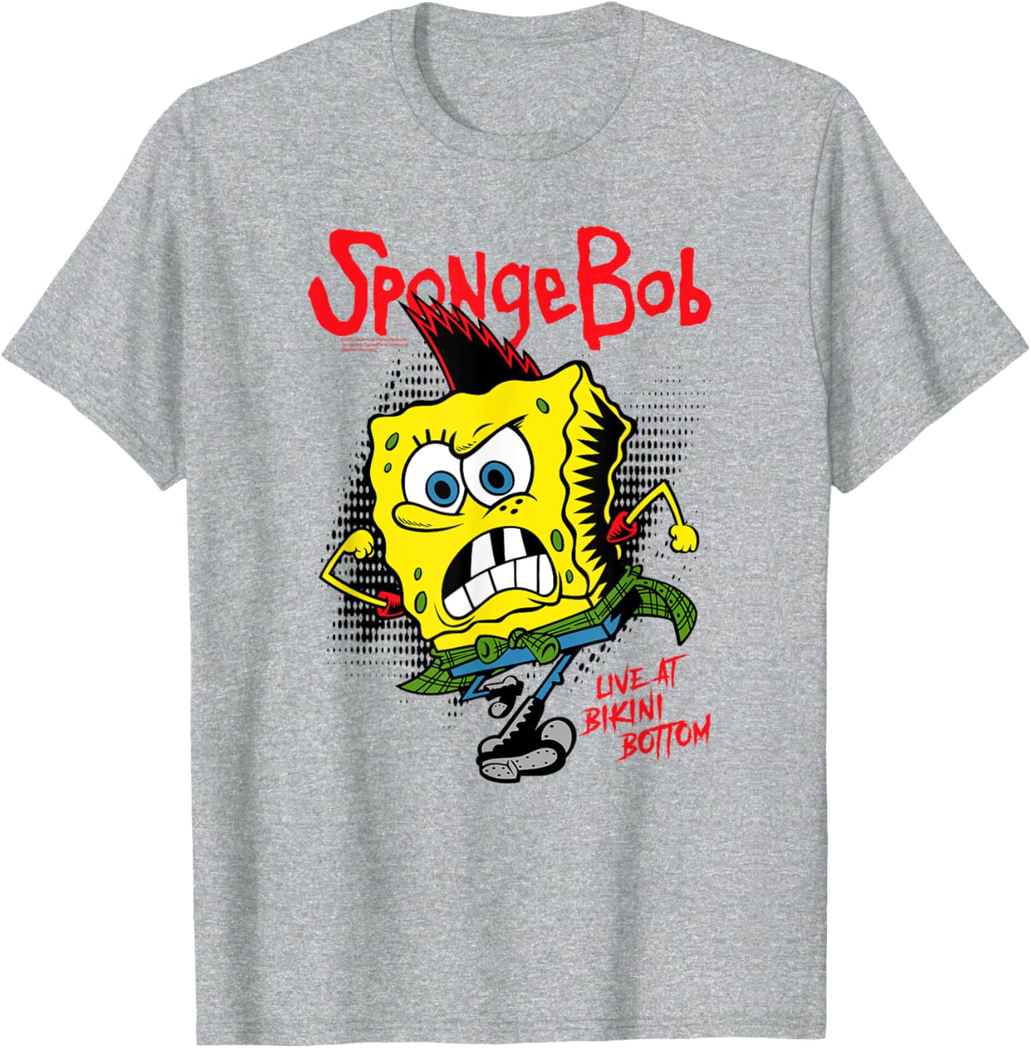SpongeBob SquarePants Punk Rock Mosh Pit T-Shirt for Fun Style - 1