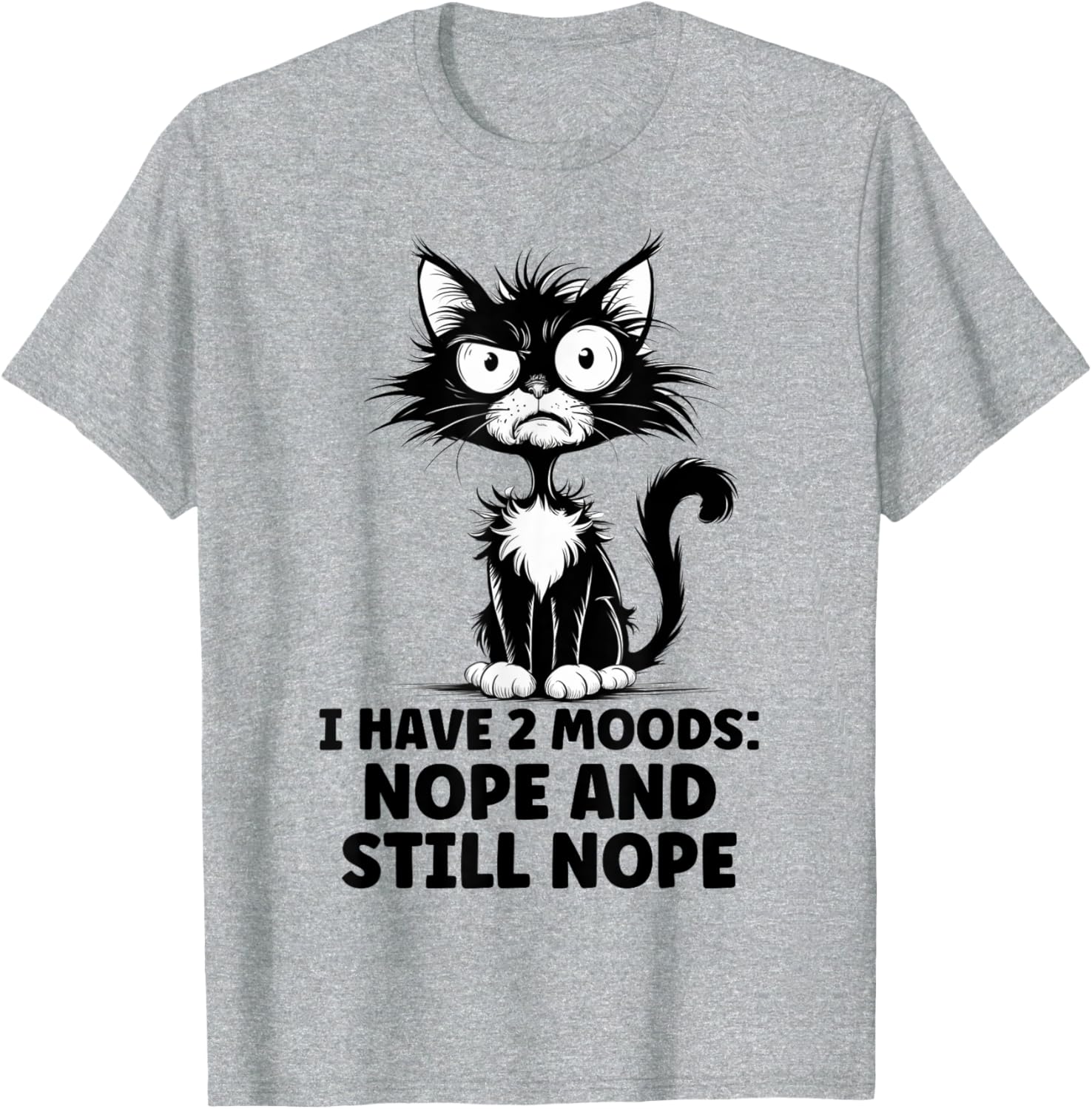 Funny Angry Stressed Cat Meme T-Shirt for Cat Lovers of All Ages - 11