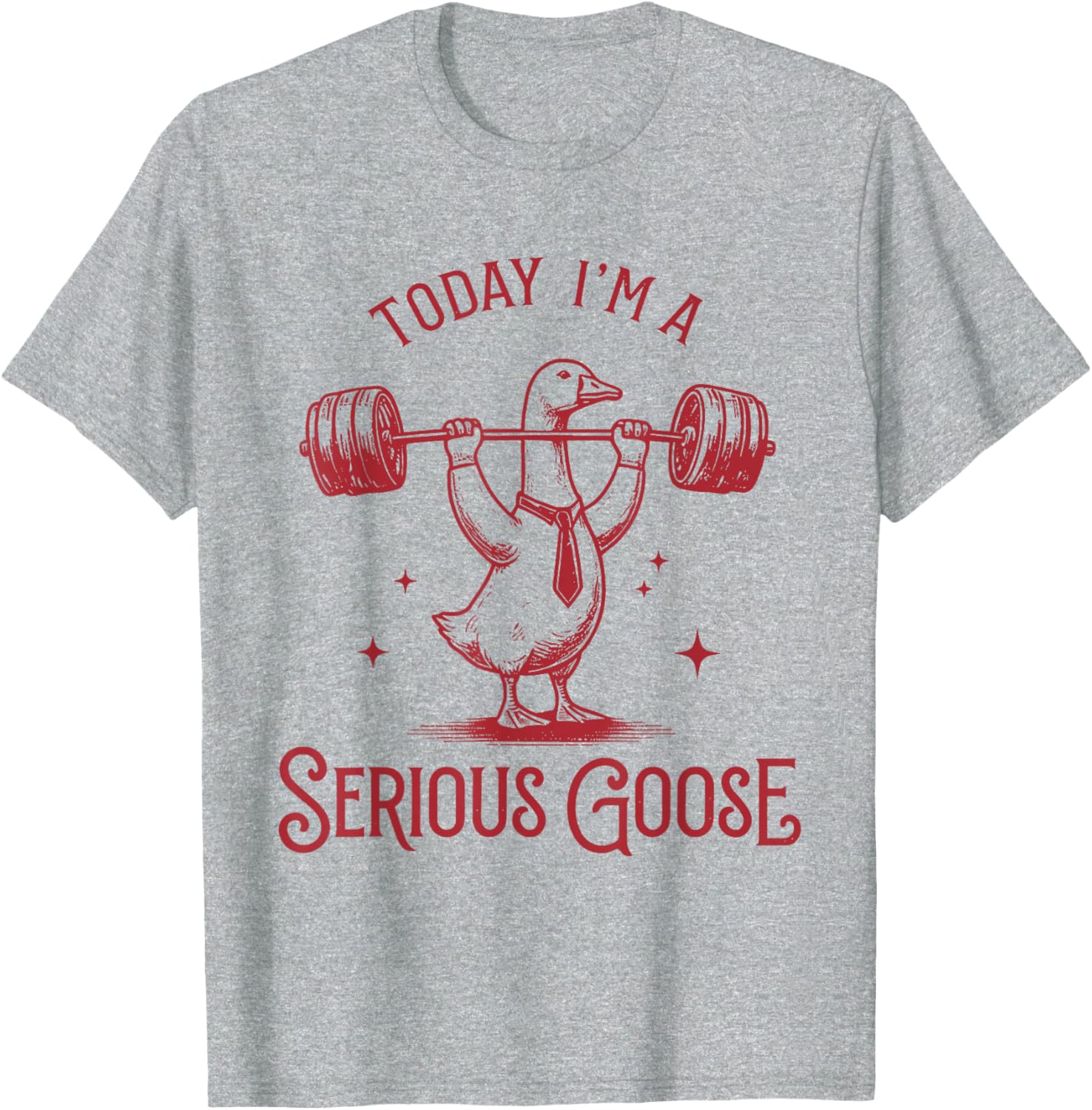 Funny Goose Lifting Weights T-Shirt for Gym Fitness Enthusiasts - 3