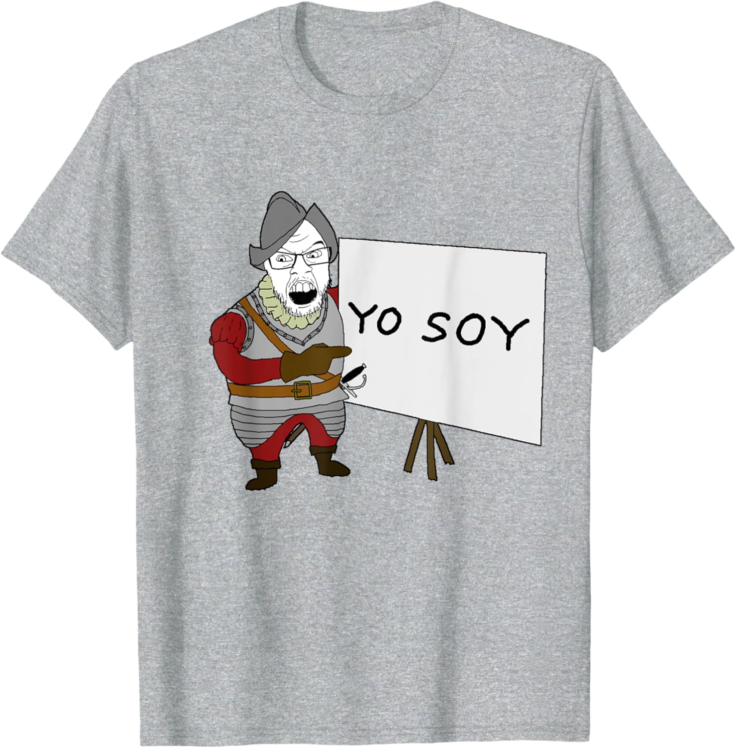Soyjak Conquistador Wojak Soyboy T-Shirt for Spanish Teachers - 24