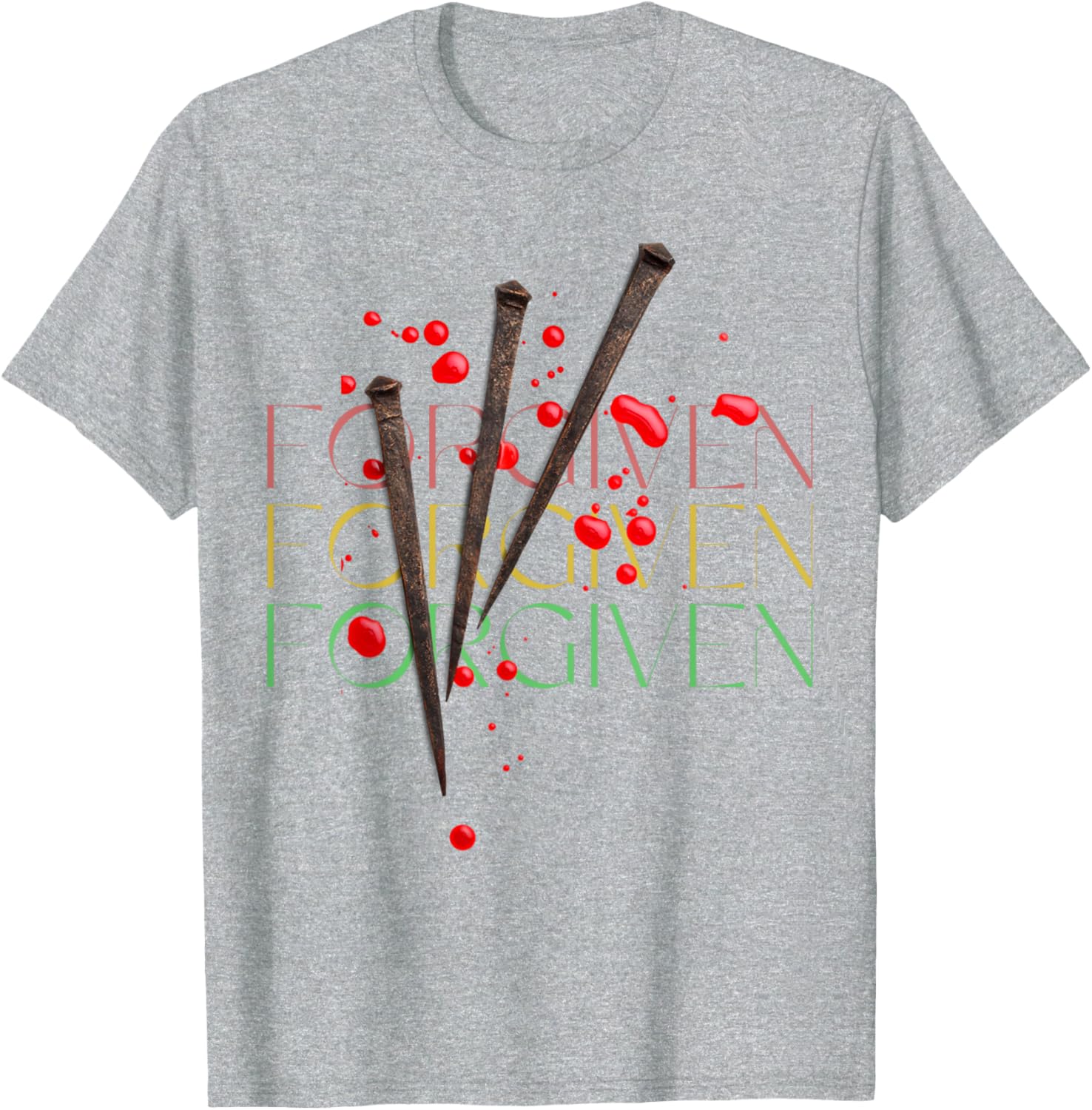 Forgiven Love Jesus T-Shirt Faith Graphic Tee for Christians - 23