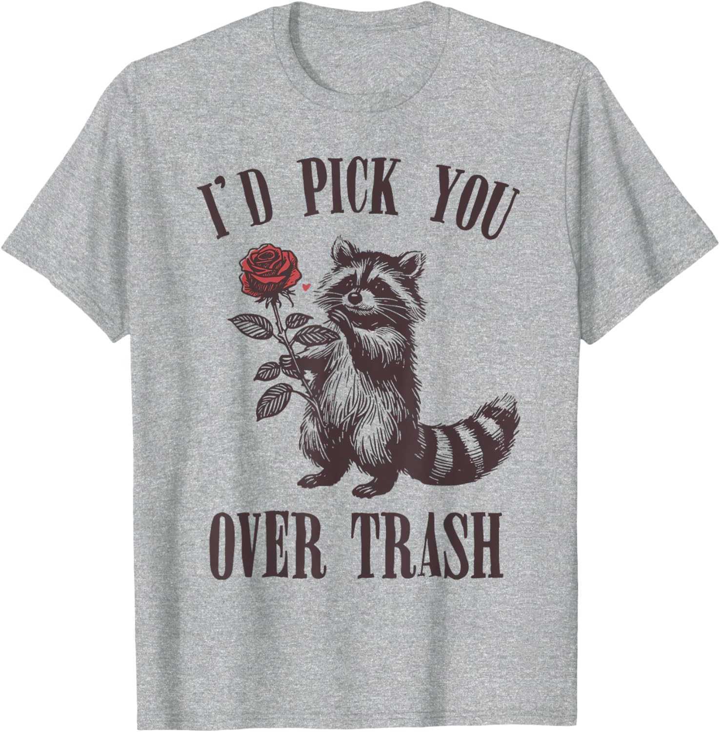 Funny Opossum Raccoon Sarcastic Rose T-Shirt Perfect for Animal Lovers - 2