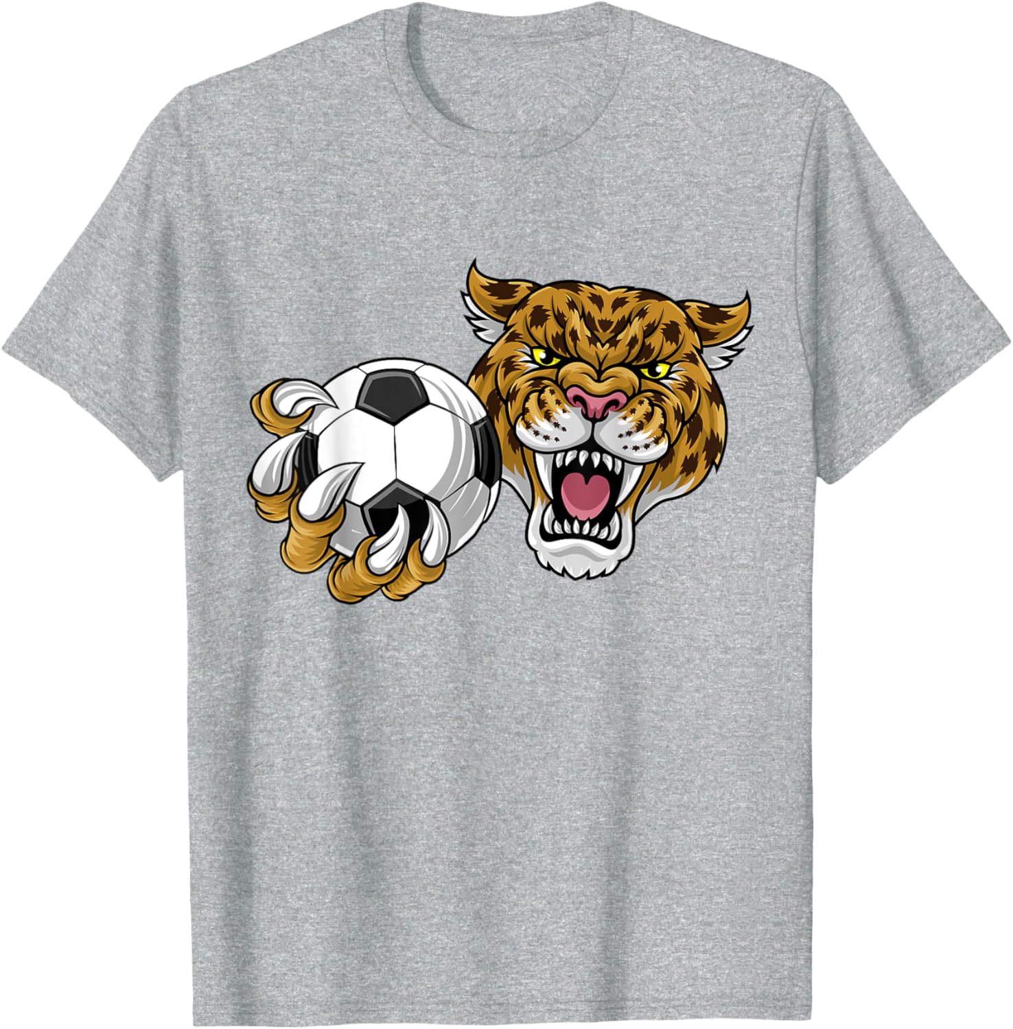 Jaguar Leopard Cheetah Soccer Ball Cartoon Character T-Shirt for Kids - 1