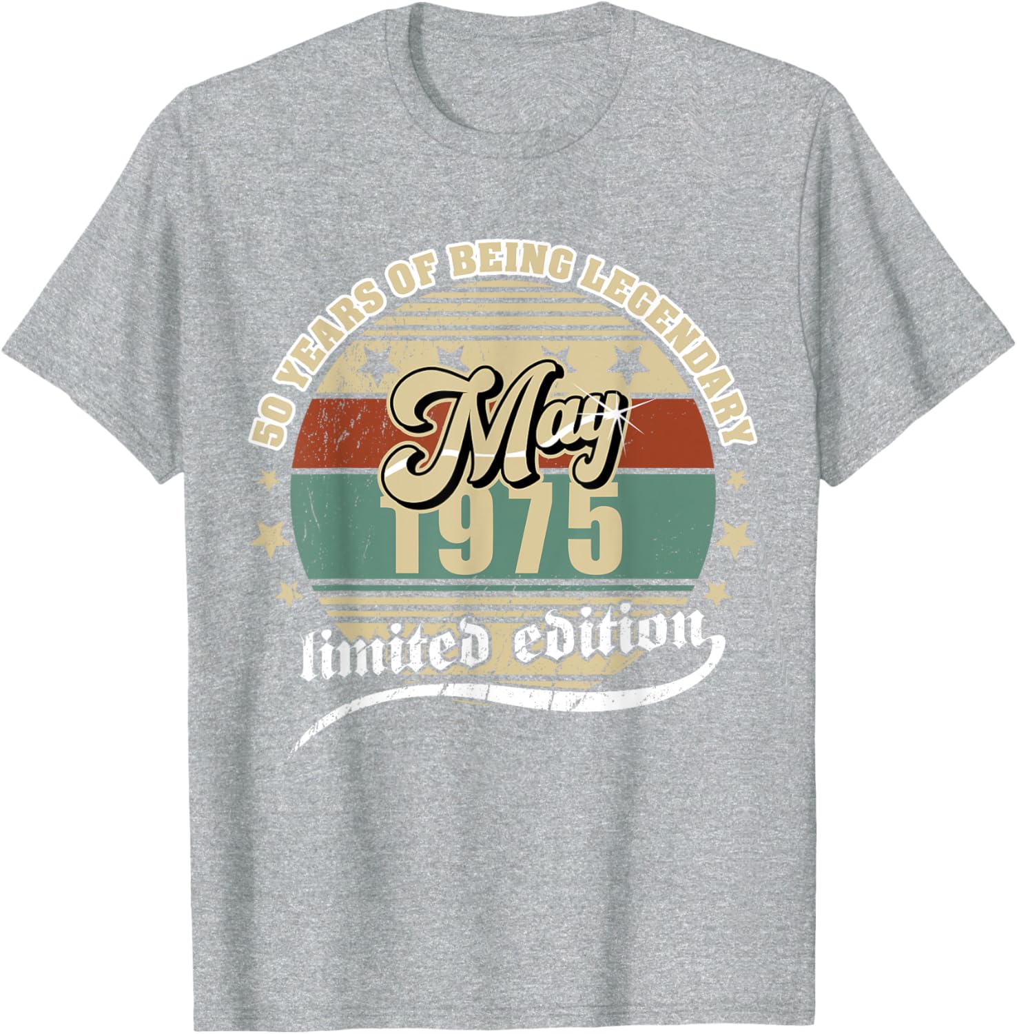 Vintage 50th Birthday May 1975 T-Shirt for Legendary Celebration - 16