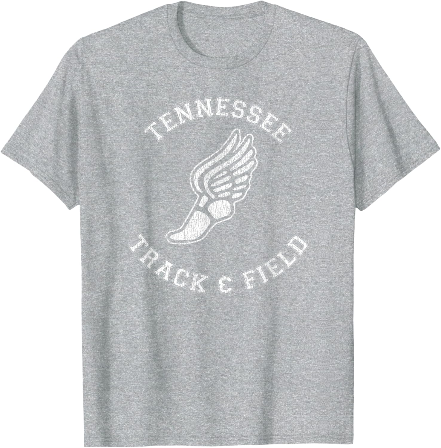 Tennessee Track and Field Retro Classic 80s Distressed T-Shirt - 1