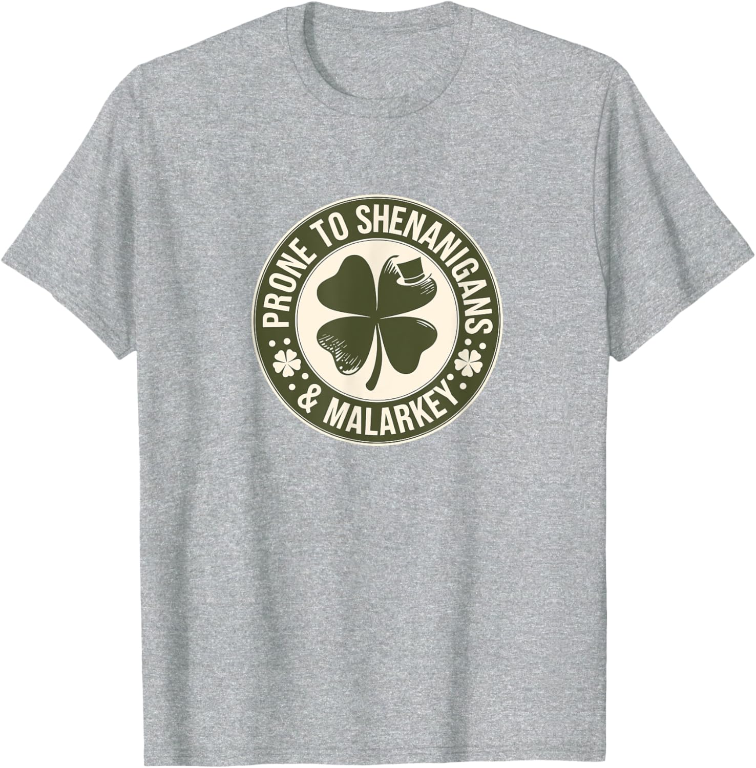 Prone to Shenanigans St Patrick's Day Clover T-Shirt for Fun Celebrations - 1