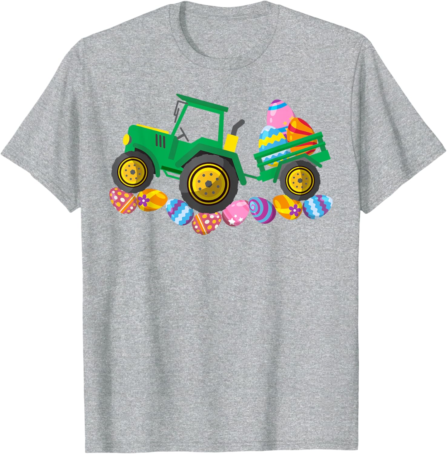 Easter Bunny Toddler T-Shirt for Boys and Girls with Farmer Tractor Eggs - 14