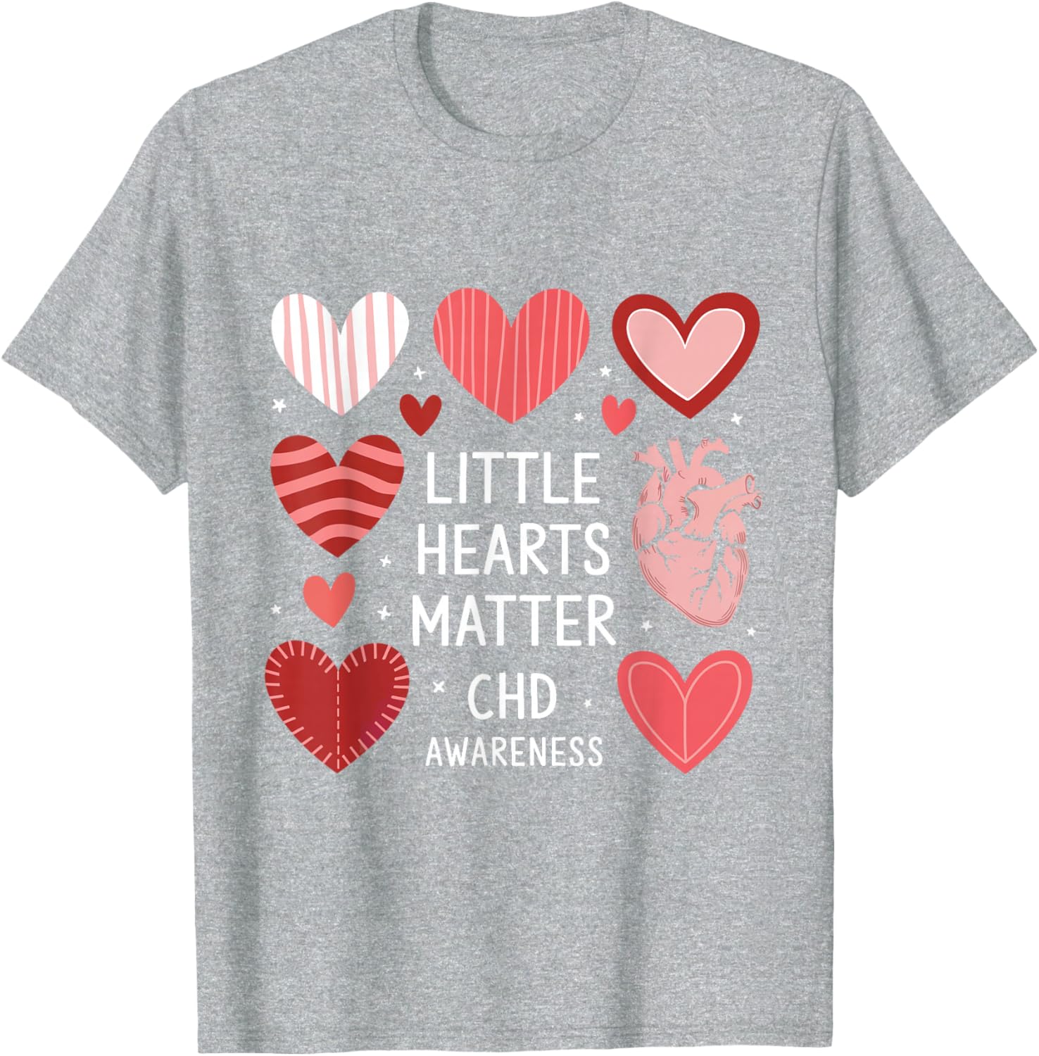 Heart Anatomy Valentine T-Shirt for CHD Awareness - Love with Purpose - 8