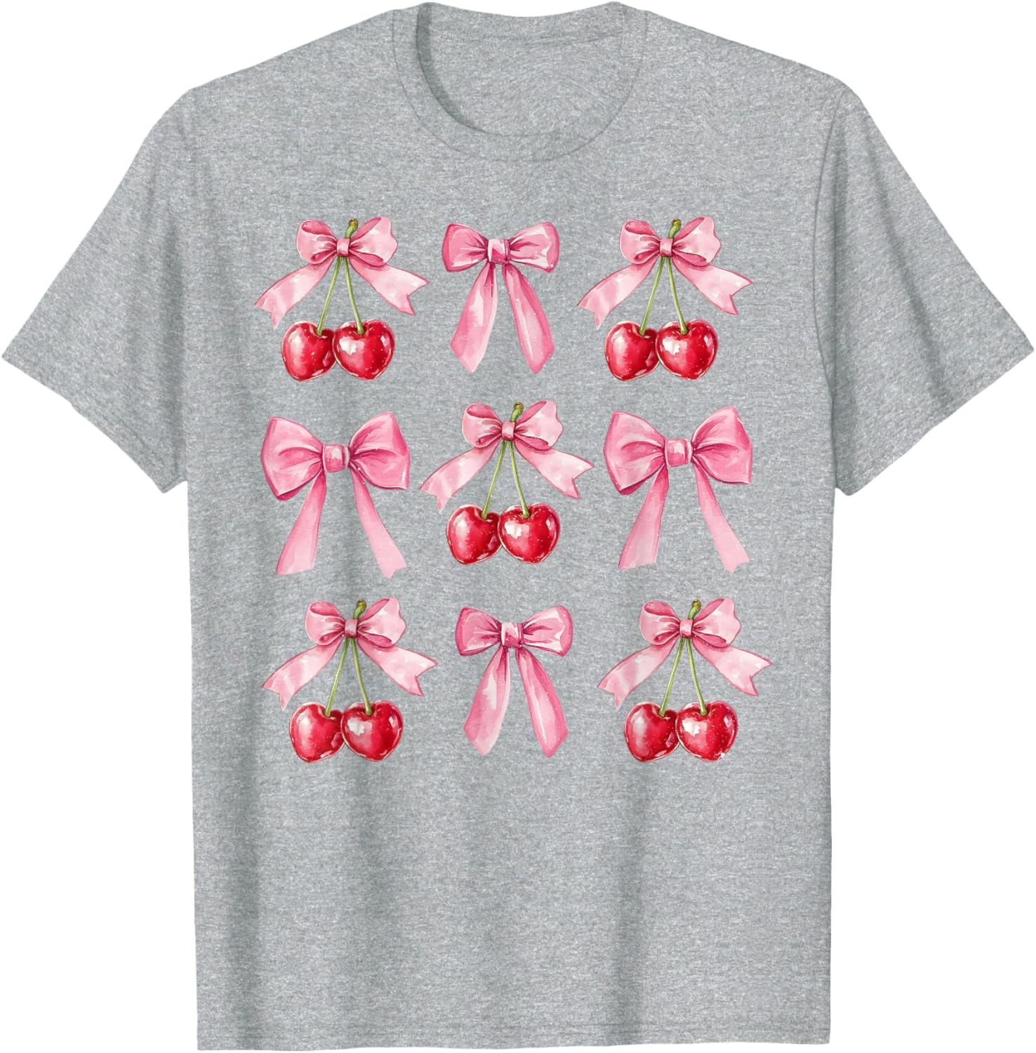Cute Pink Coquette Bow Cherry Valentine's Day Sweater for Women and Girls - 11
