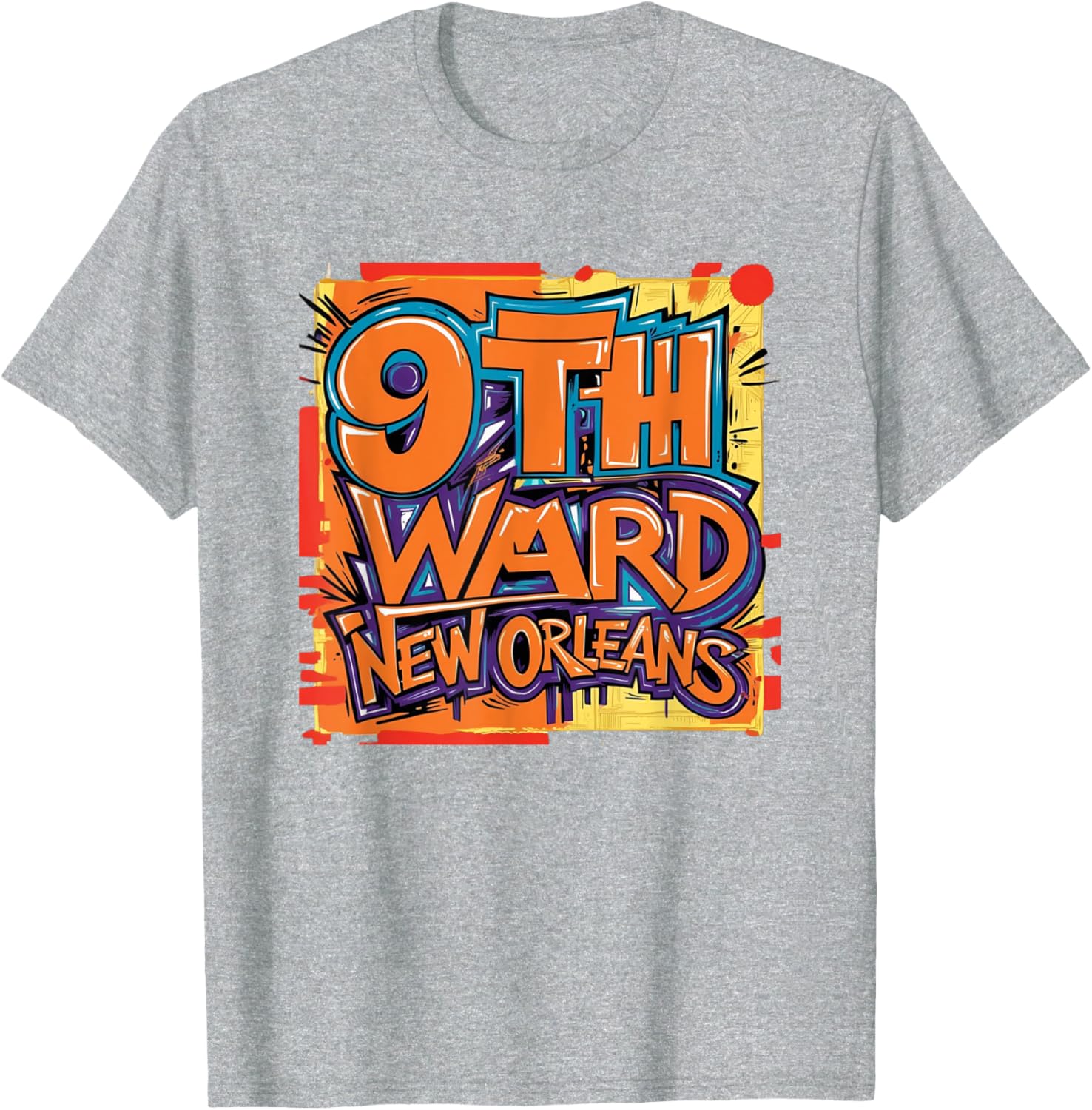 9th Ward Graffiti Art T-Shirt New Orleans Unique Style Clothing - 10