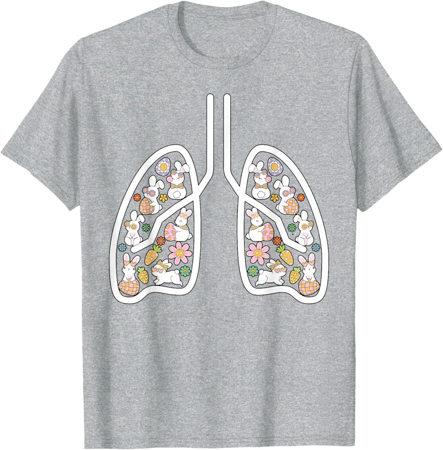 Respiratory Therapist Easter Lungs Nurse T-Shirt for Pulmonologists - 18