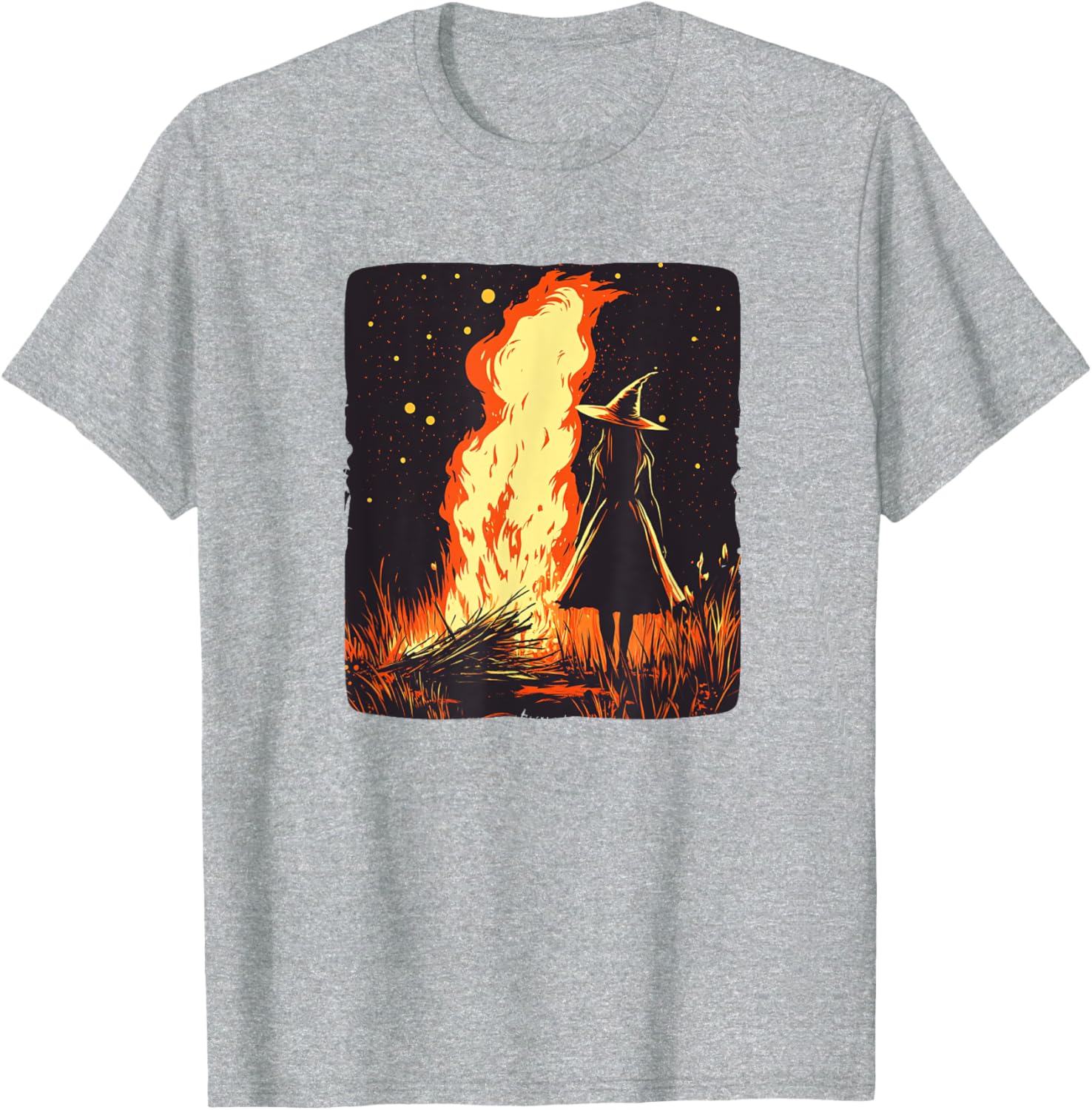 Spellbinding Witch and Bonfire Magic T-Shirt for Enchanting Nights - 22