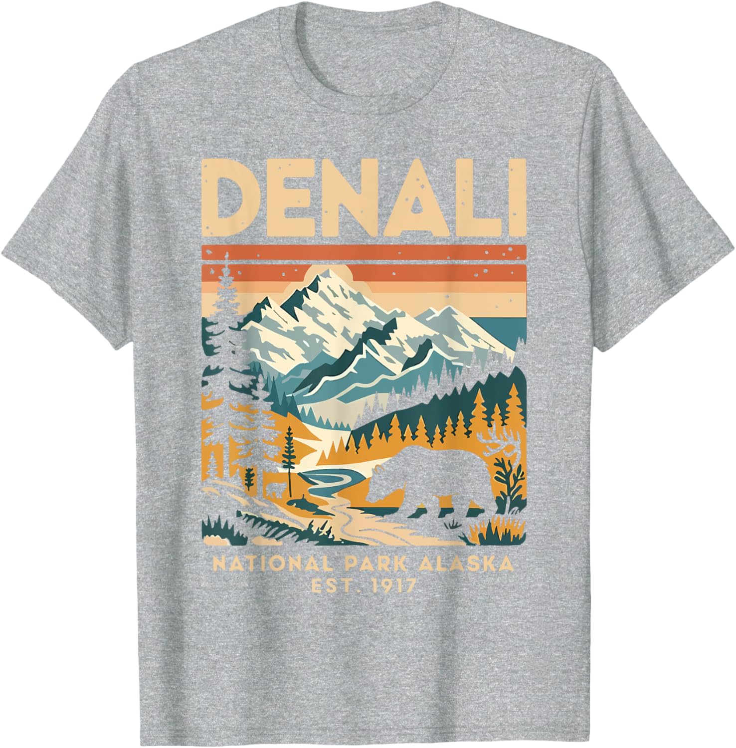 Vintage Denali National Park T-Shirt for All Ages - Men's, Women's, Kids' Apparel - 20