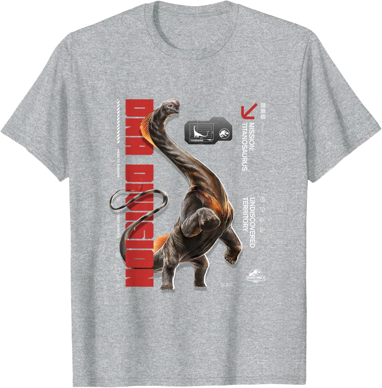 Jurassic World Rebirth Titanosaurus DNA Division T-Shirt for Dino Fans - 5