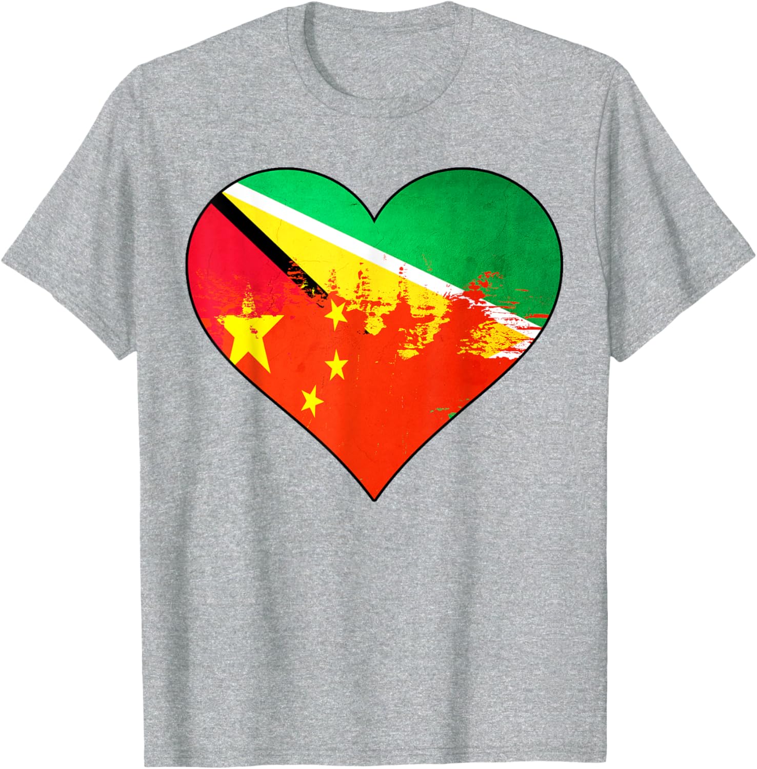 Guyanese and Chinese Heritage Flag T-Shirt for Cultural Pride and Style - 9