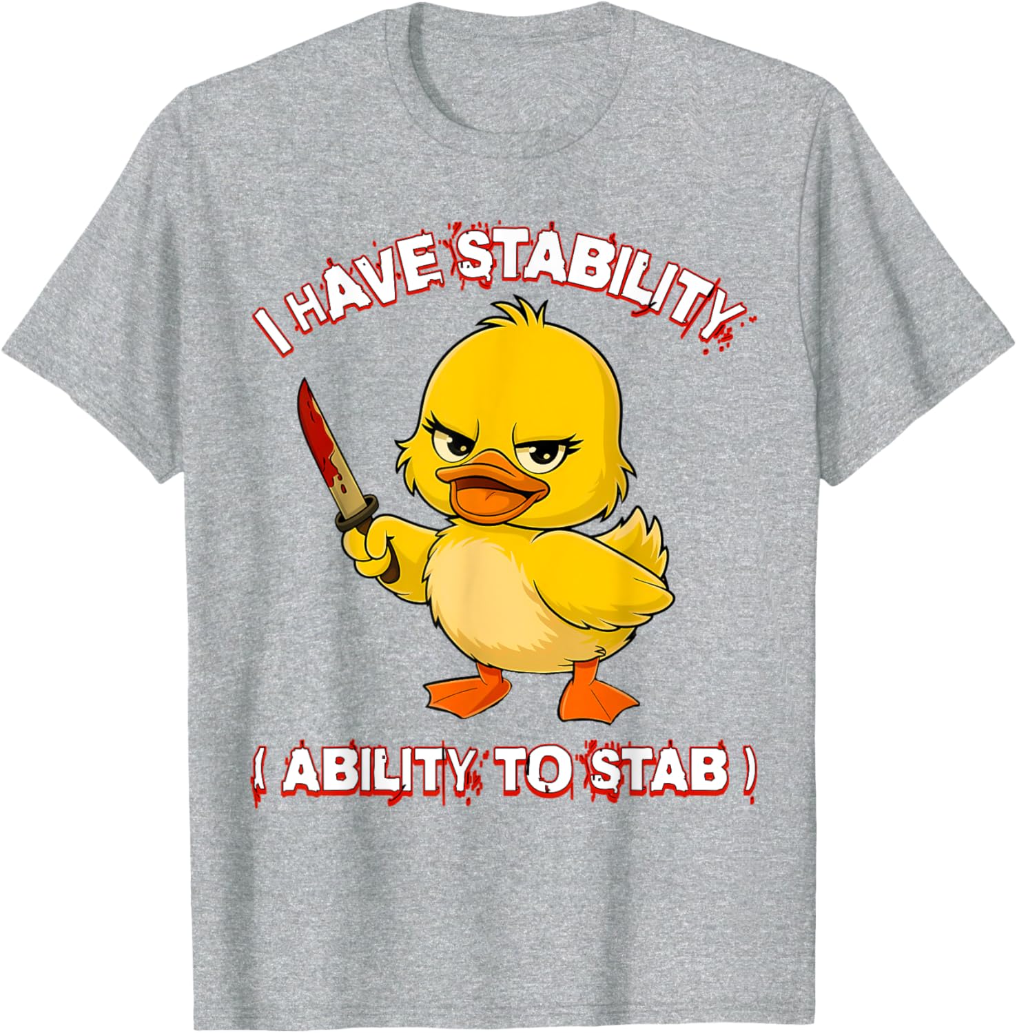 Funny Sarcastic Stability Ability Duck Meme T-Shirt for Unique Style - 28