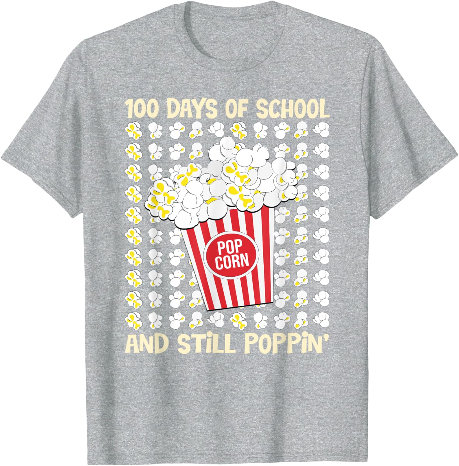 100 Days of School Loving Popcorn T-Shirt for Kids and Adults - 15