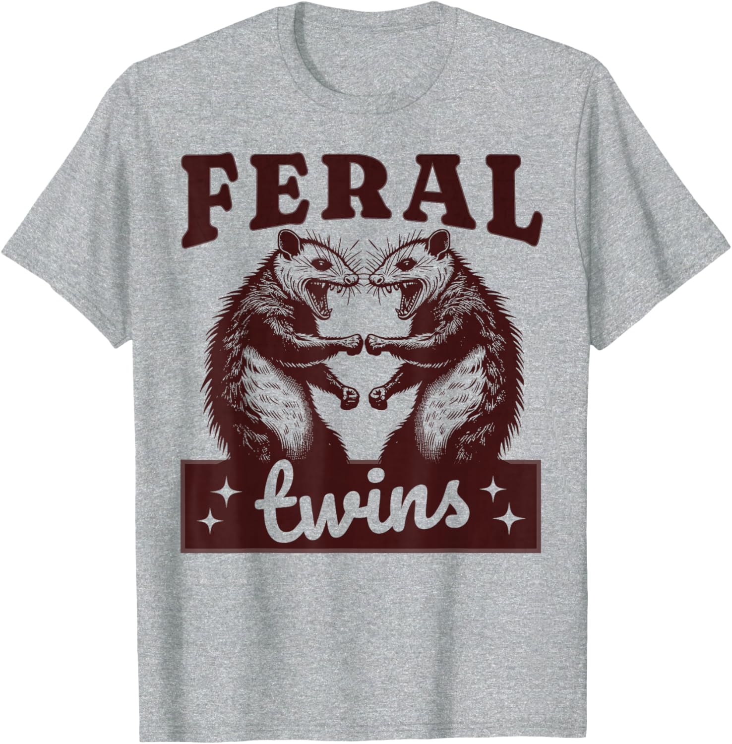 Cute Possum Feral Besties Matching Twins T-Shirts for Kids and Toddlers - 18