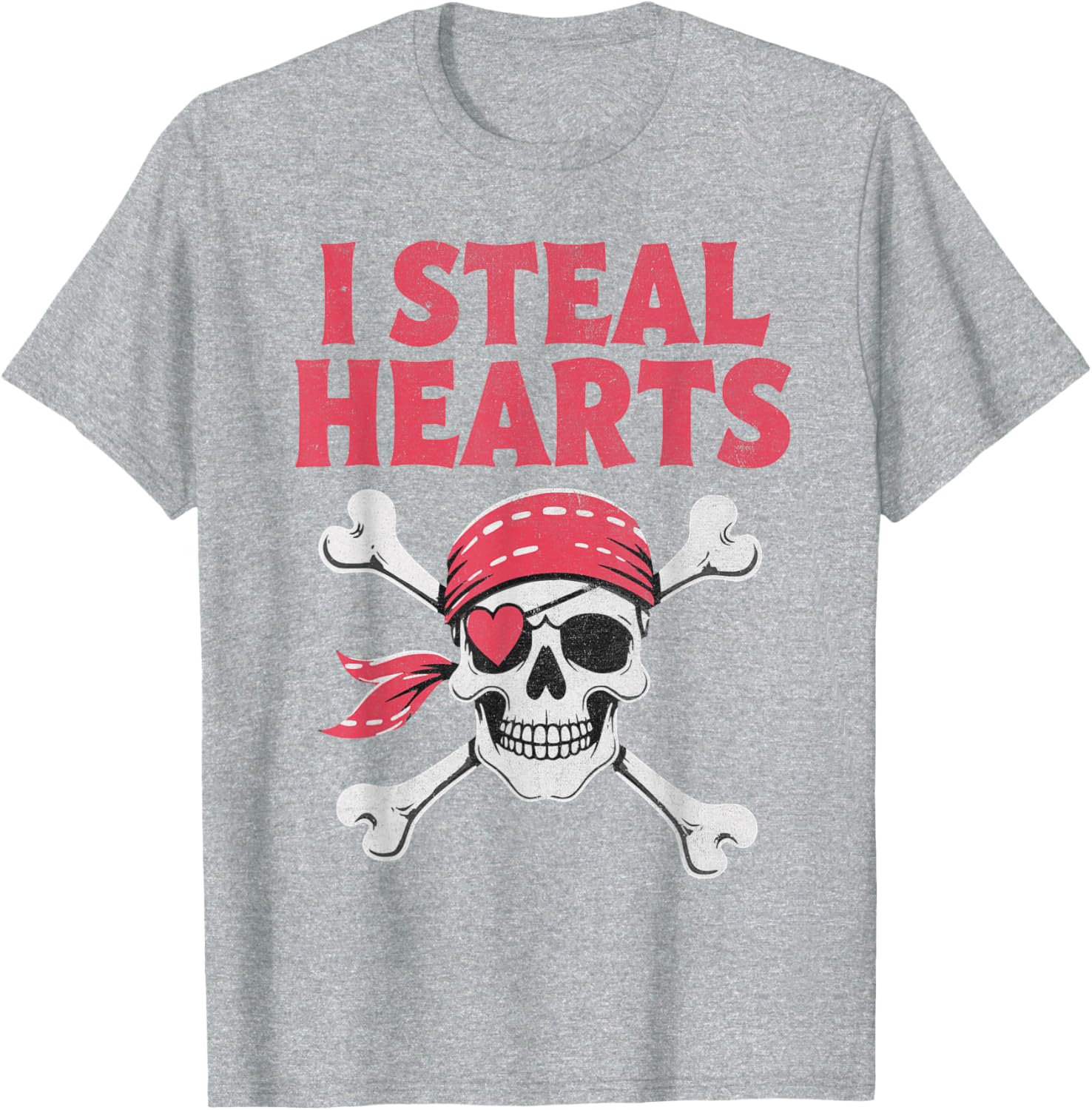 I Steal Hearts Pirate Skull T-Shirt for Kids - Perfect Valentine's Gift - 6