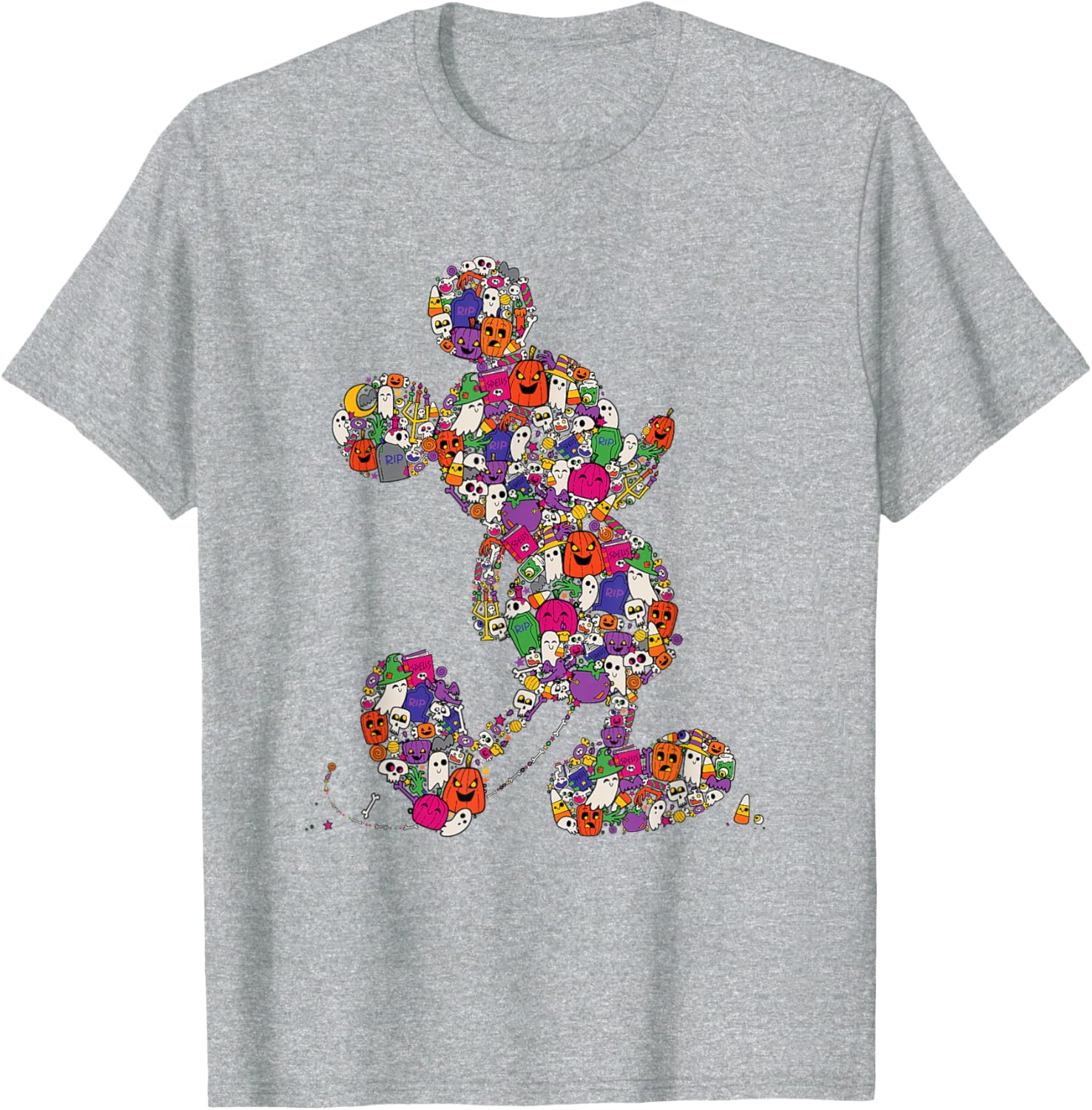 Cute Mickey Mouse Halloween T-Shirt Spooky Silhouette for Kids and Adults - 10