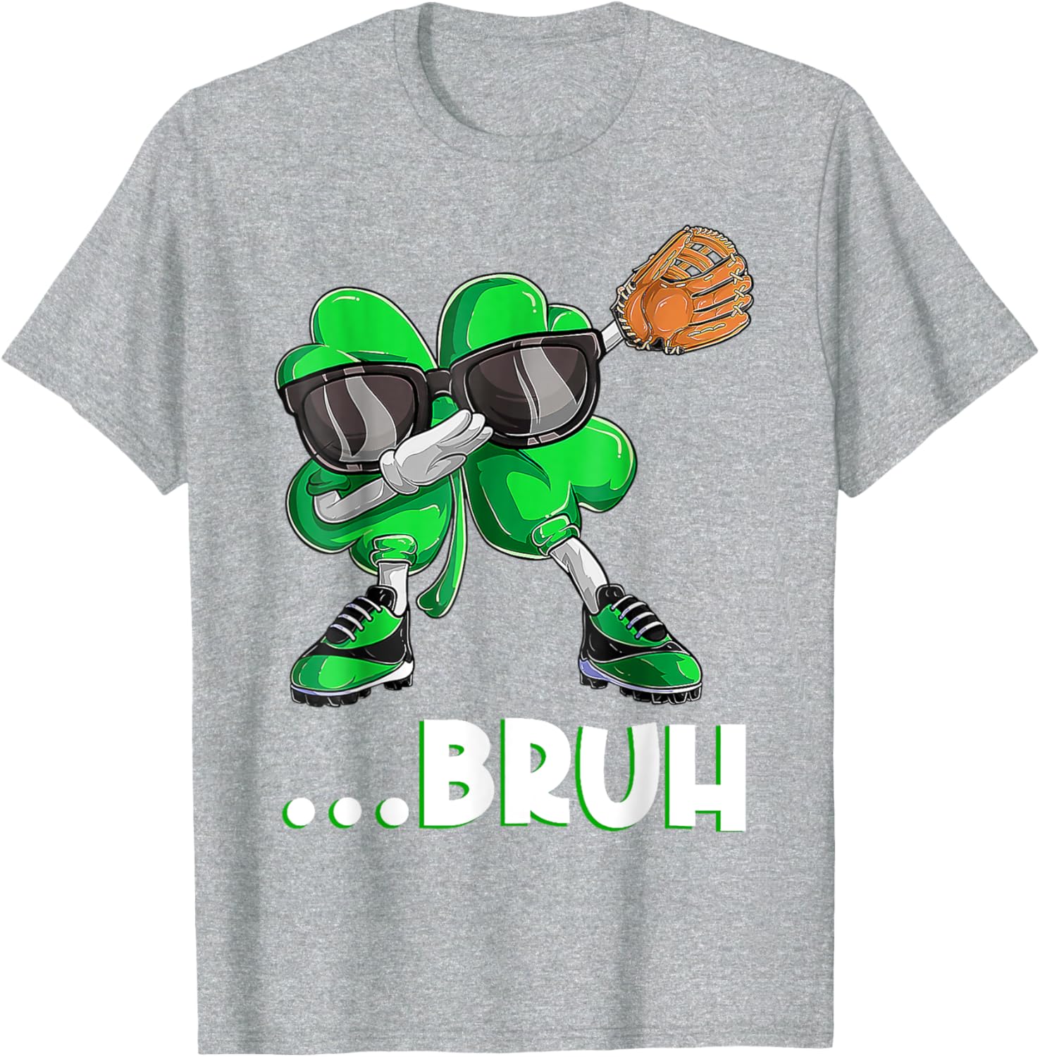 Bruh Dabbing Shamrock T-Shirt for St Patrick's Day - Fun Men's Apparel - 5