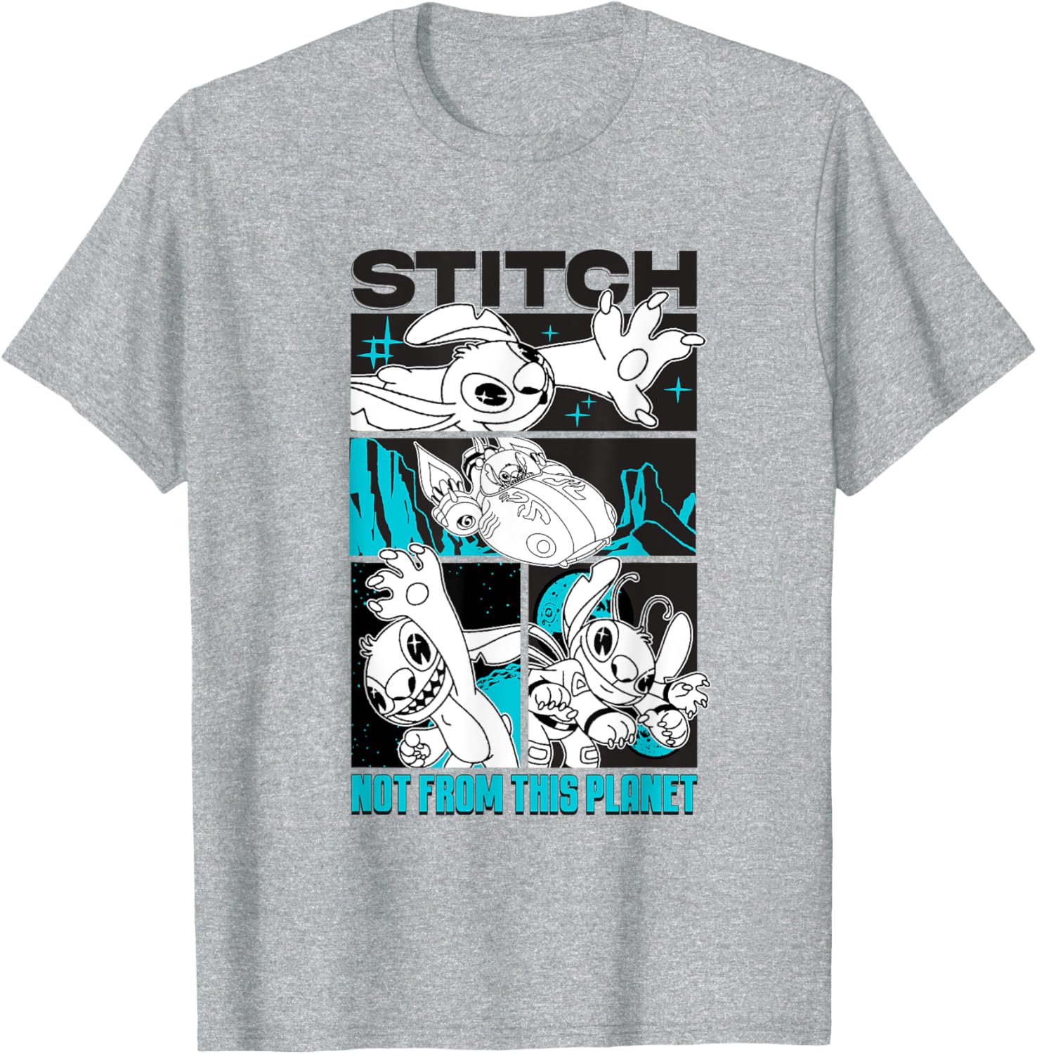 Disney Lilo and Stitch Not from This Planet Neon T-Shirt for Fun Fans - 1