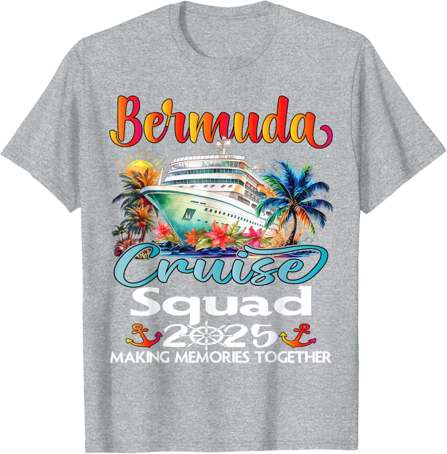 Bermuda Cruise Squad 2025 Family T-Shirt for Fun Adventures at Sea - 12
