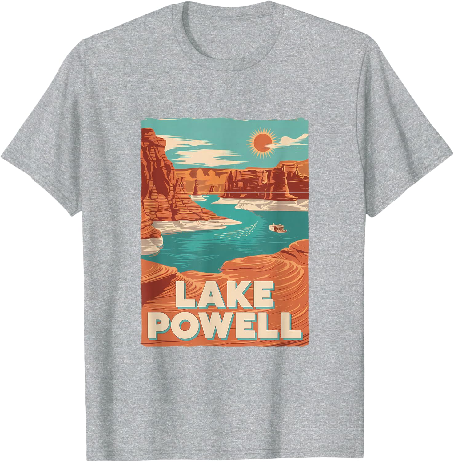Lake Powell Vintage Canyon Sun Adventure T-Shirt for Outdoor Lovers - 28