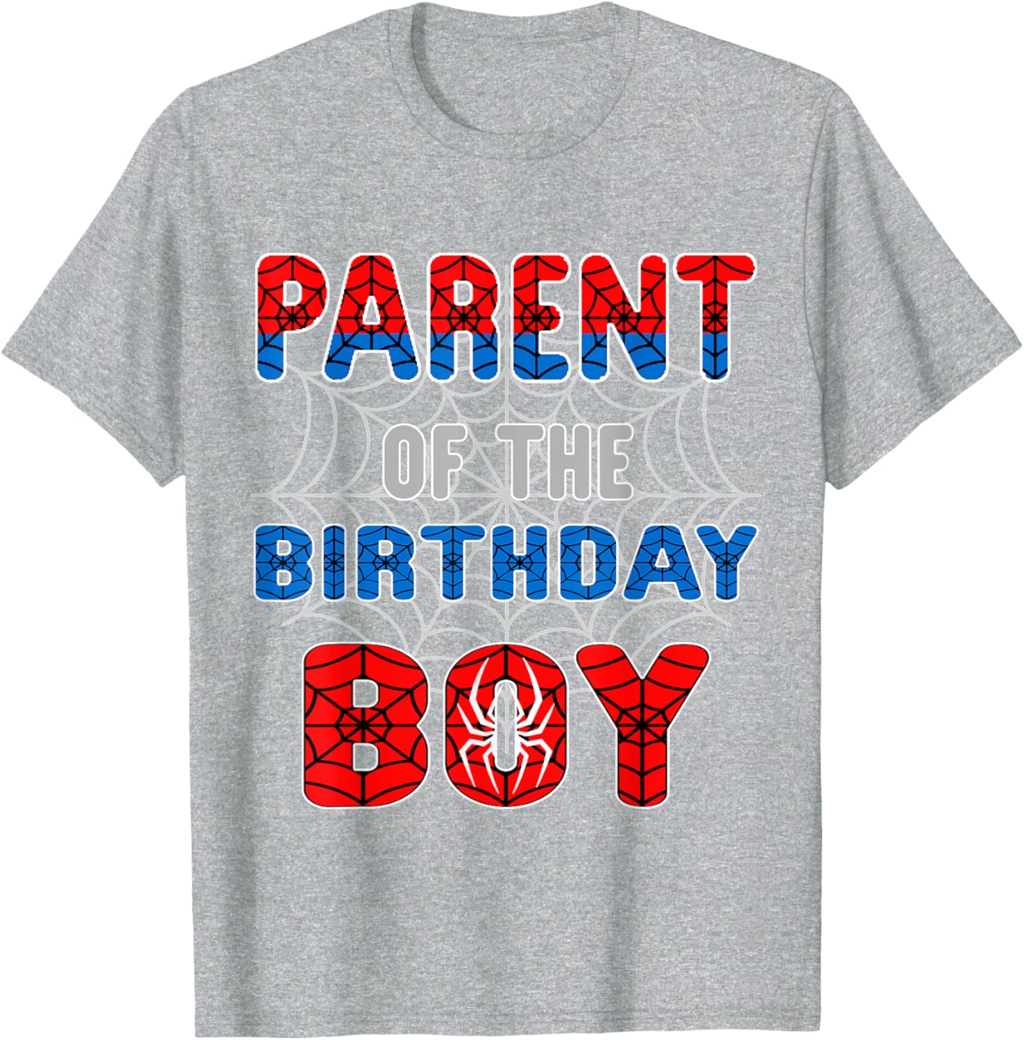 Spider Web Birthday Party T-Shirt for Proud Parents of the Birthday Boy - 8