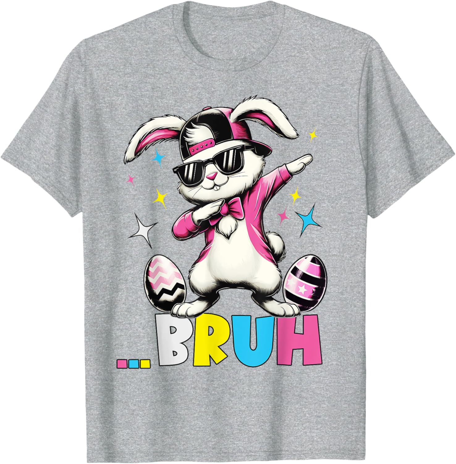 Cool Dabbing Bunny Sunglasses Easter T-Shirt for Kids and Teens - 14