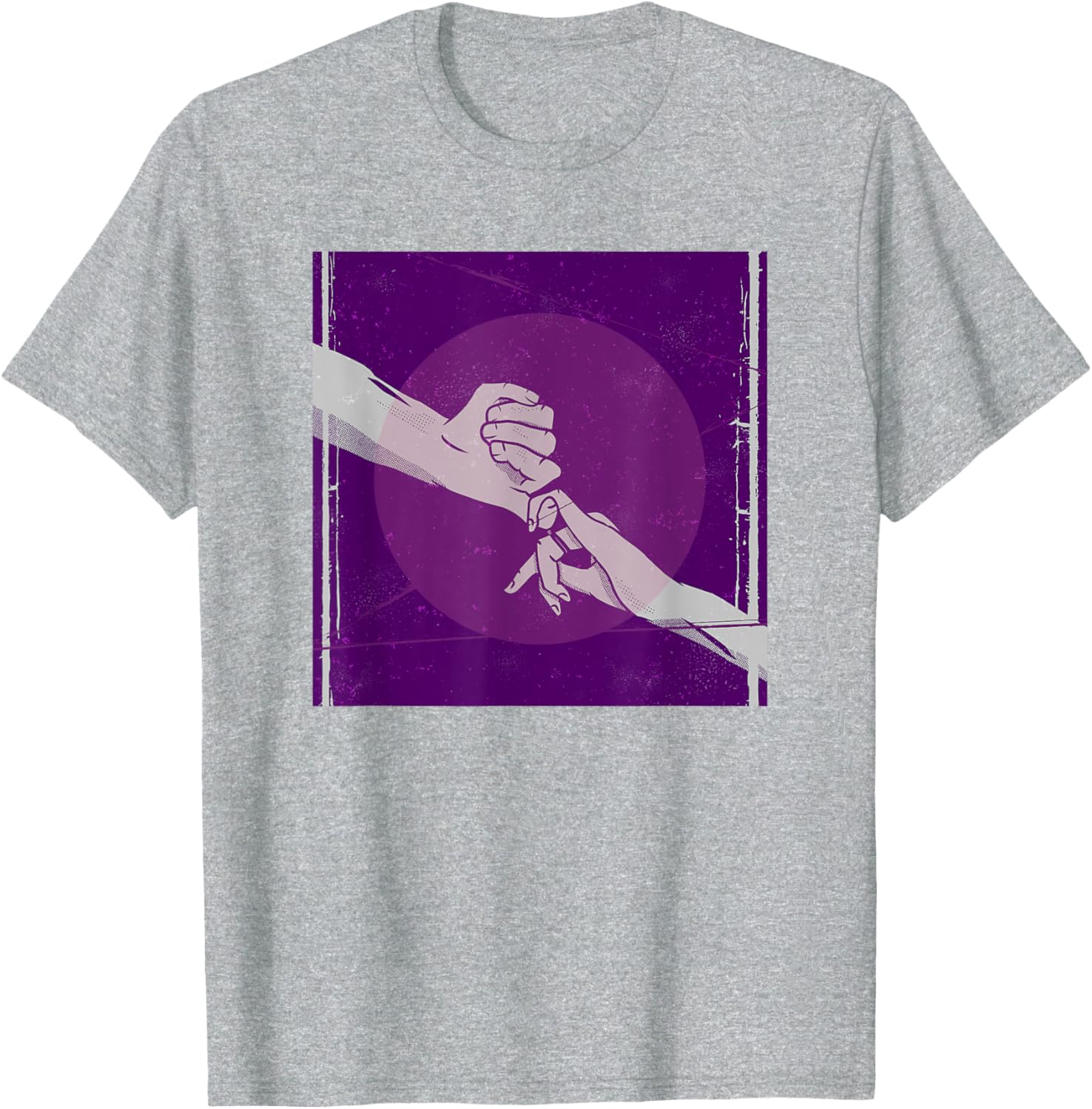 Romantic Couple Holding Hands Retro Poster T-Shirt for Lovebirds - 10