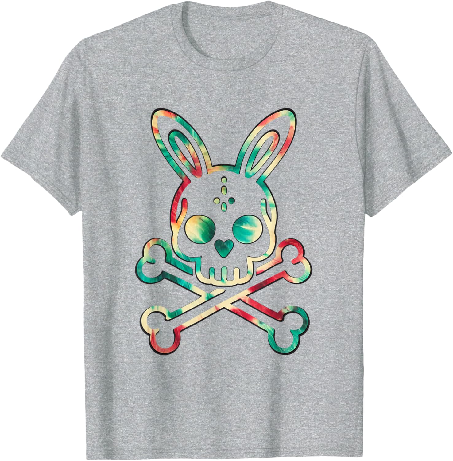 Tie Dye Bunny Skull Rabbit Skeleton Men’s T-Shirt for Unique Style - 15