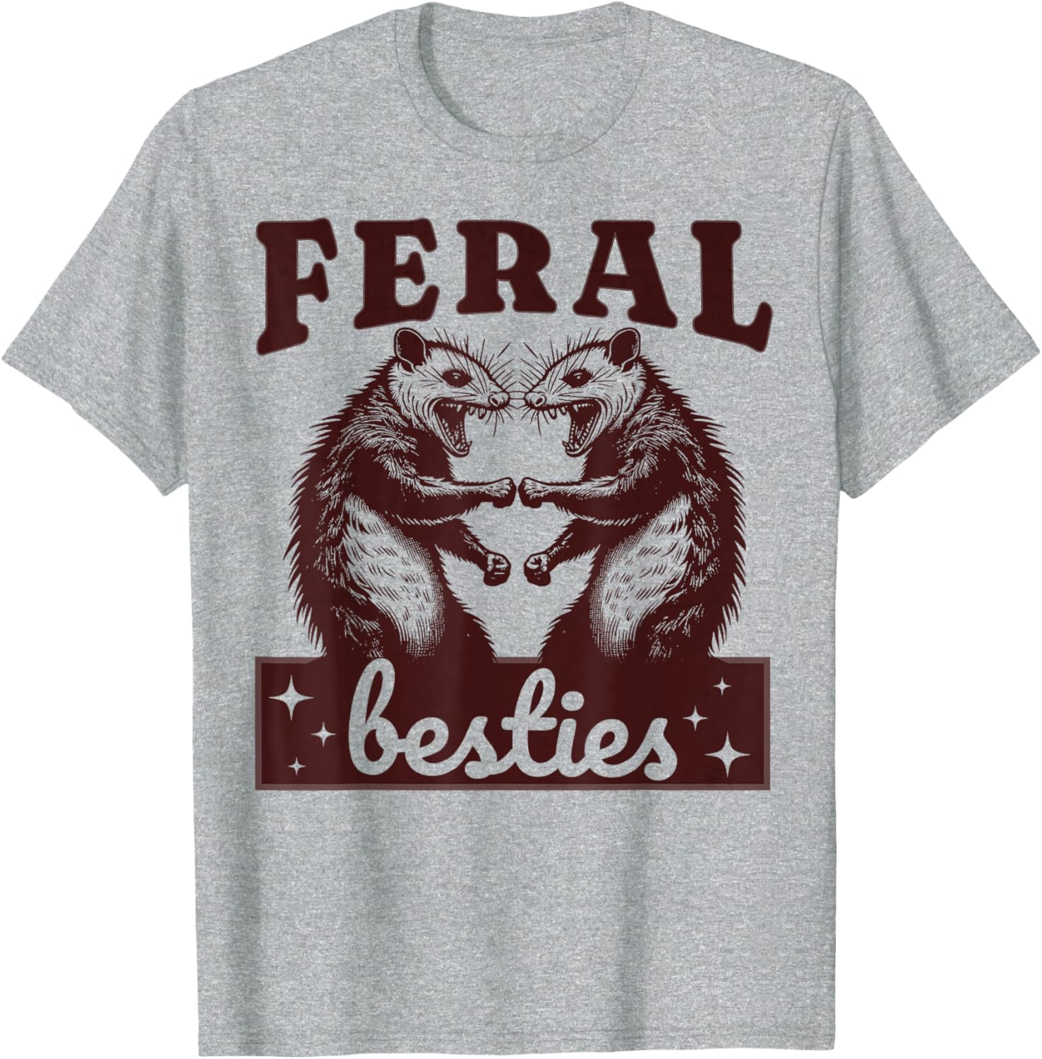 Possum Feral Besties Funny Matching BFF T-Shirt for Twinning Fun - 21