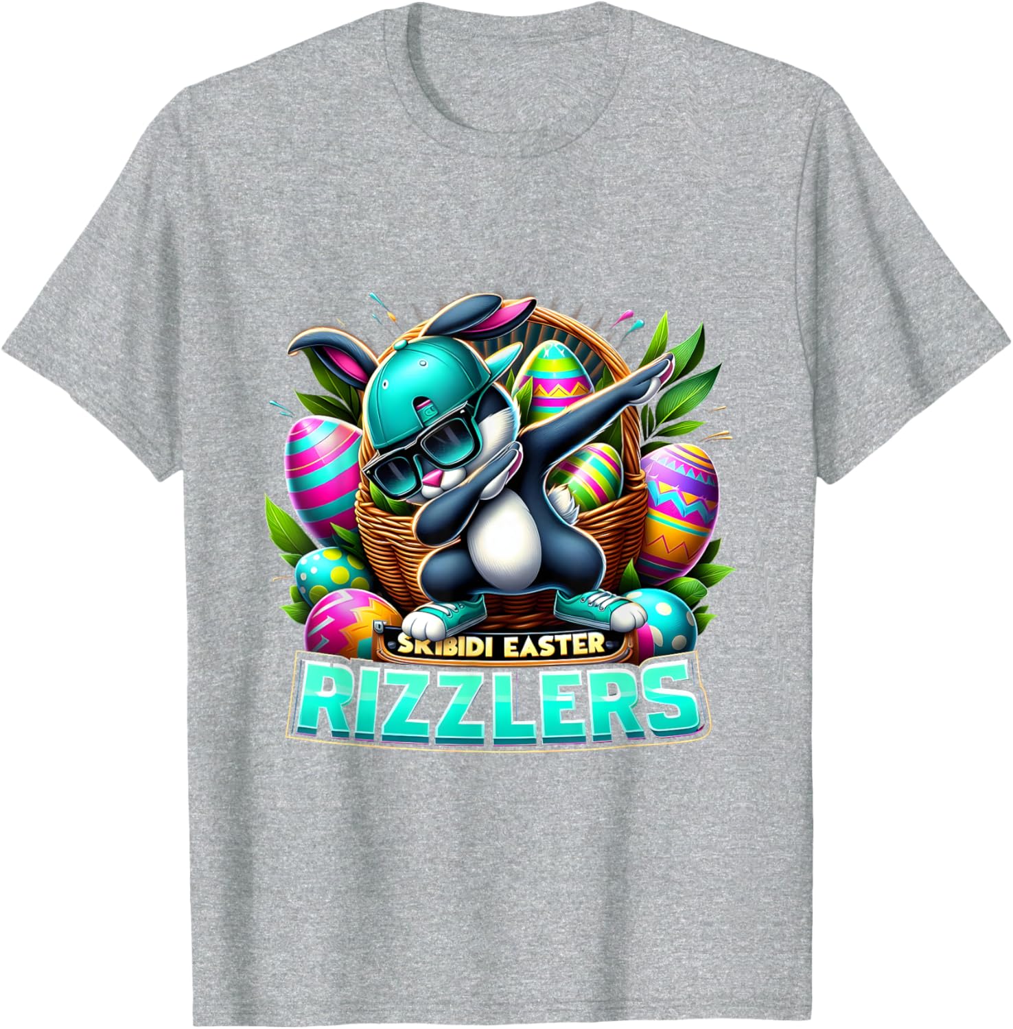 Funny Easter T-Shirt for Men Rizzler Skibidi Humor Apparel - 16