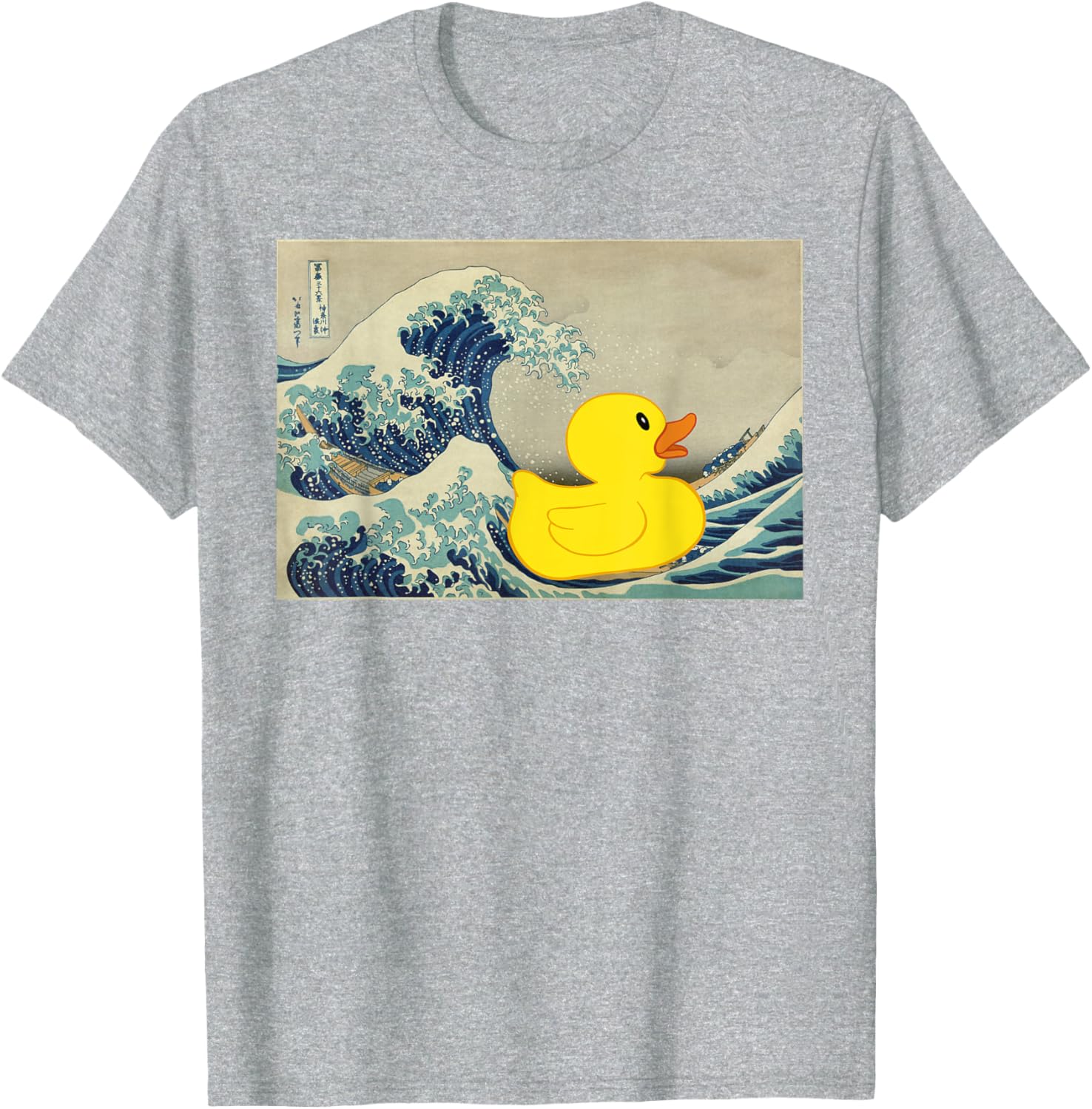 Rubber Duck on Great Wave T-Shirt – Fun and Unique Beachwear Style - 13