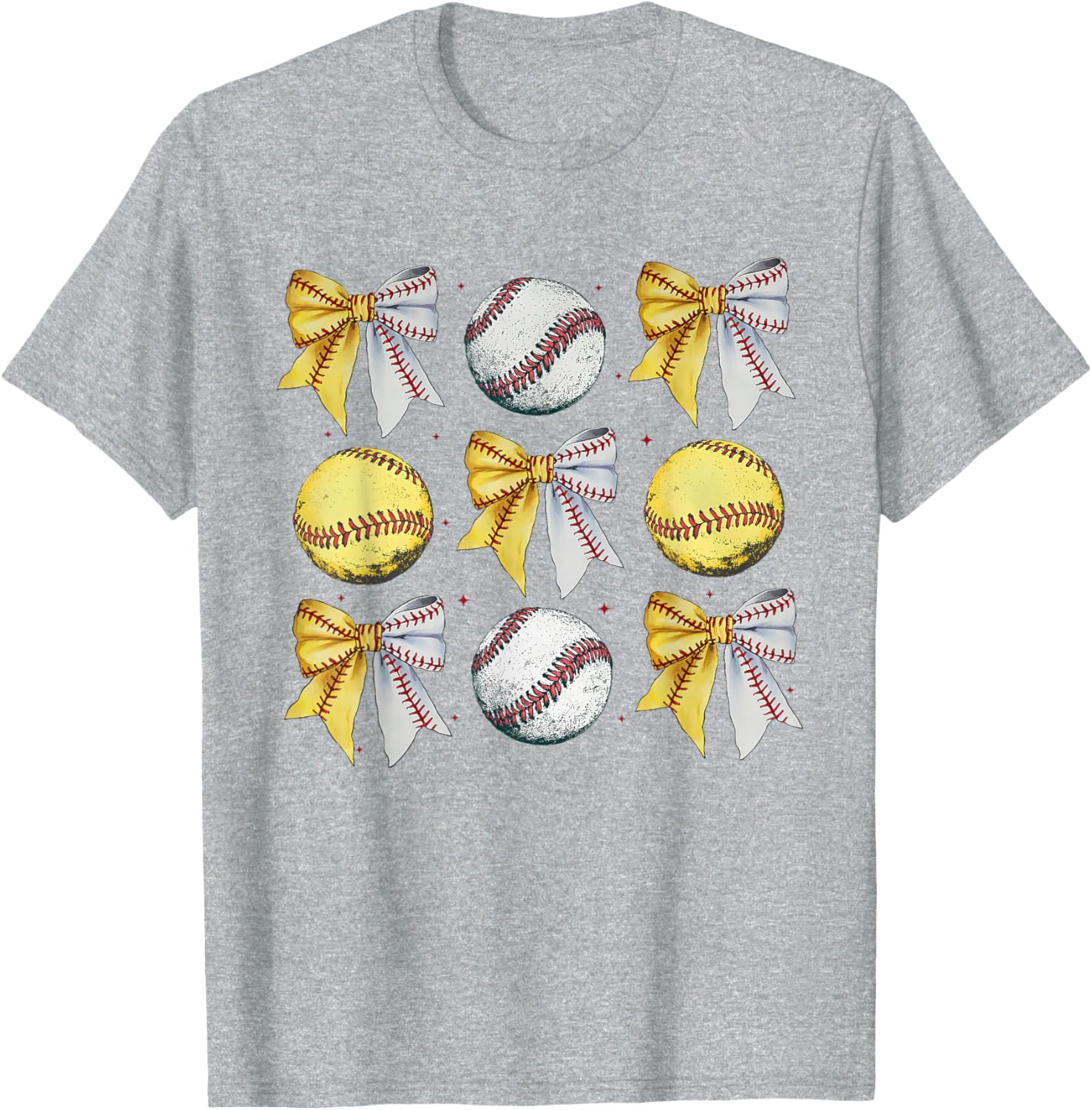 Coquette Bow Baseball Softball Game Day Mom T-Shirt for Women - 7